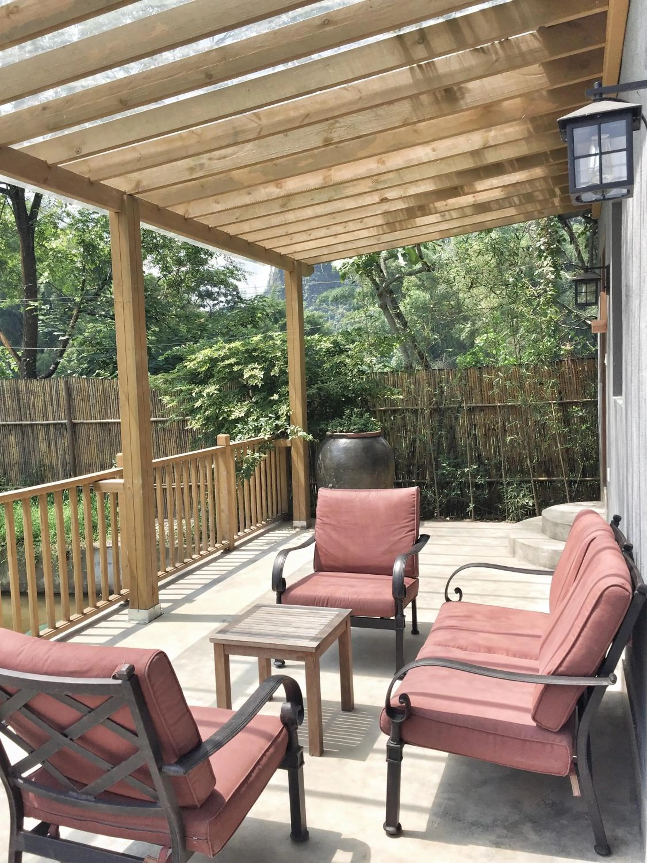 Seating area in Yangshuo The Apsara Lodge