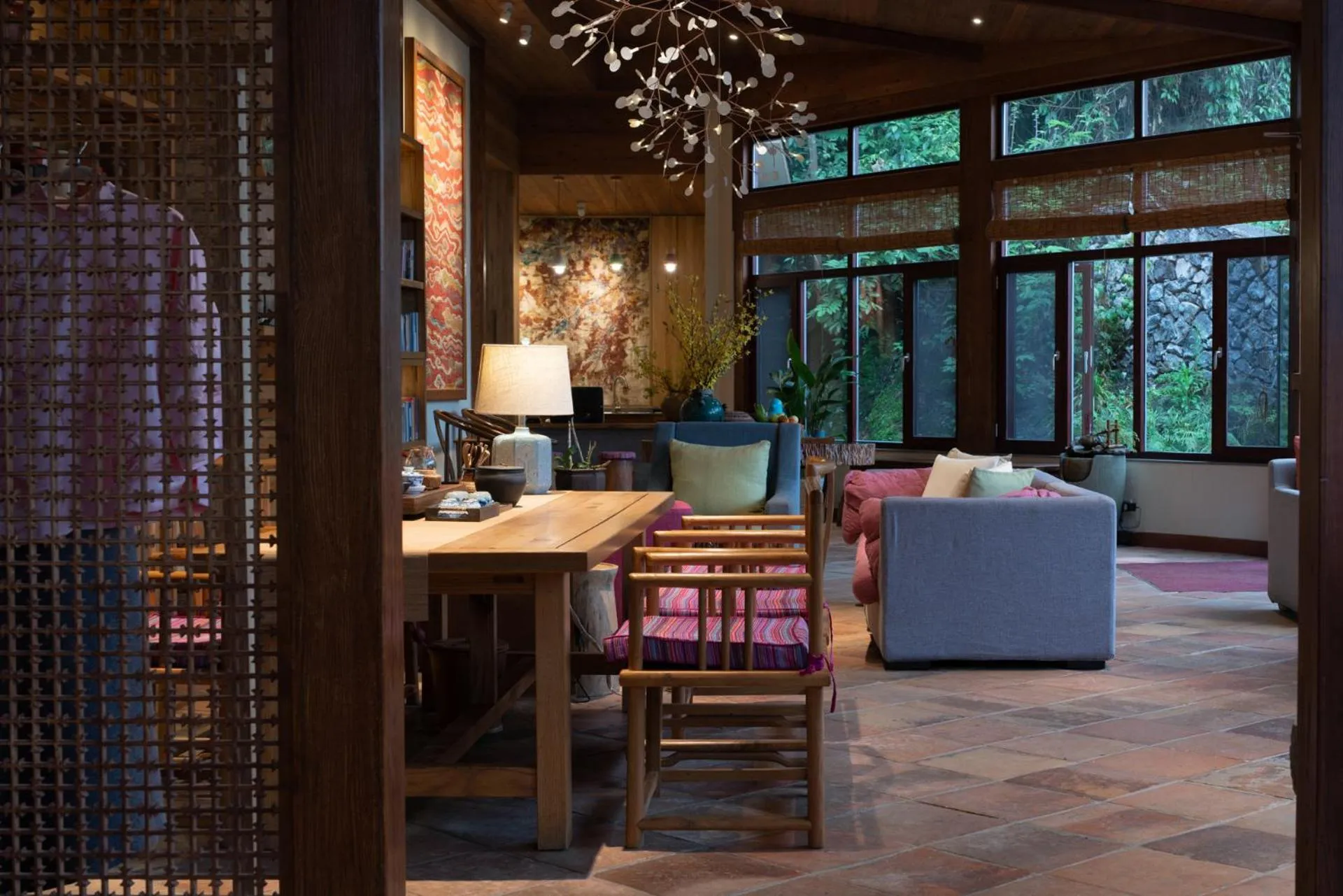 Living room in Yangshuo The Apsara Lodge