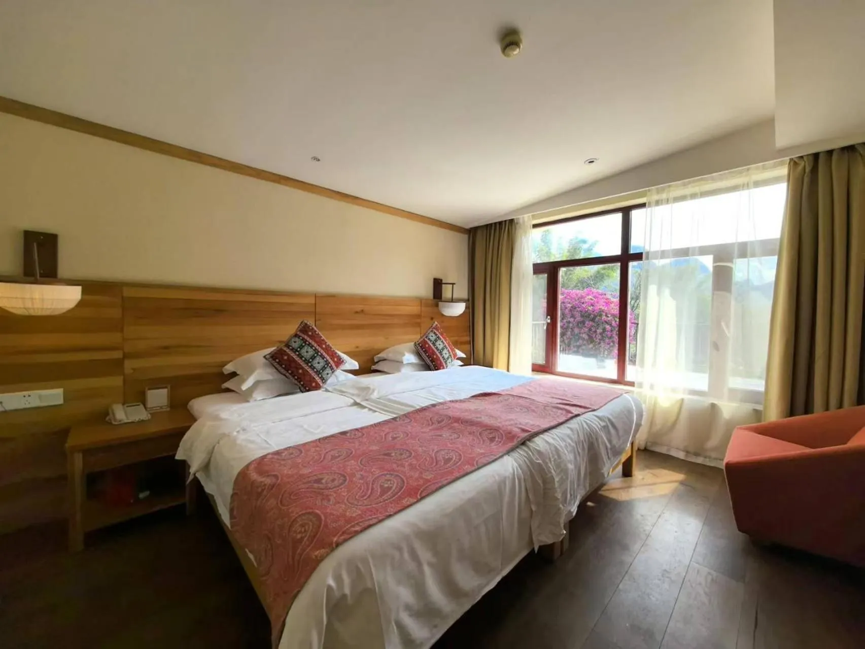 furniture, Bed in Yangshuo The Apsara Lodge