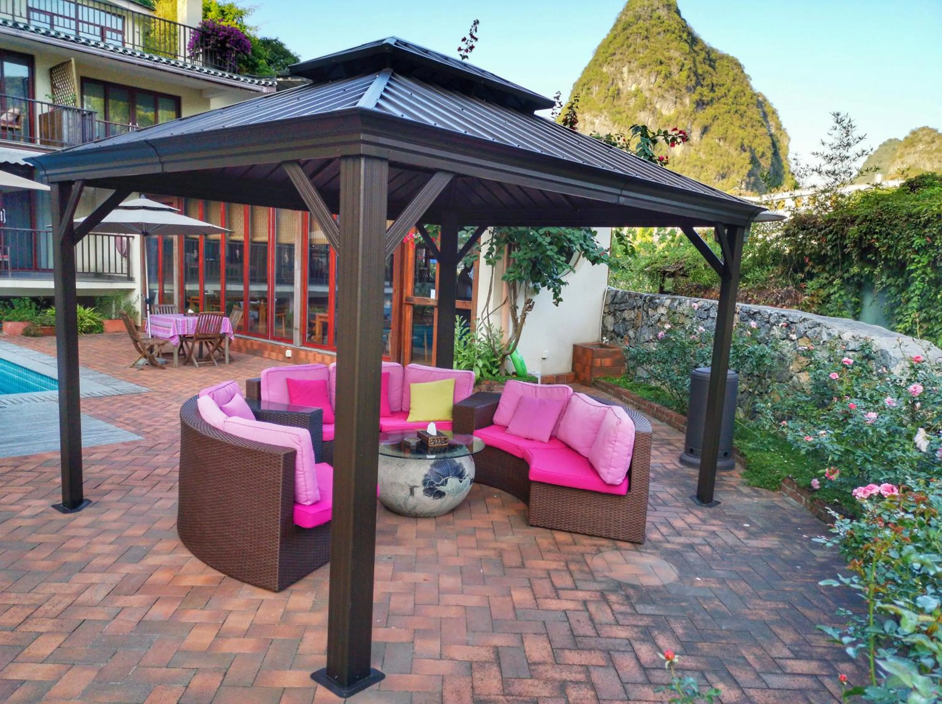 Balcony/Terrace in Yangshuo The Apsara Lodge