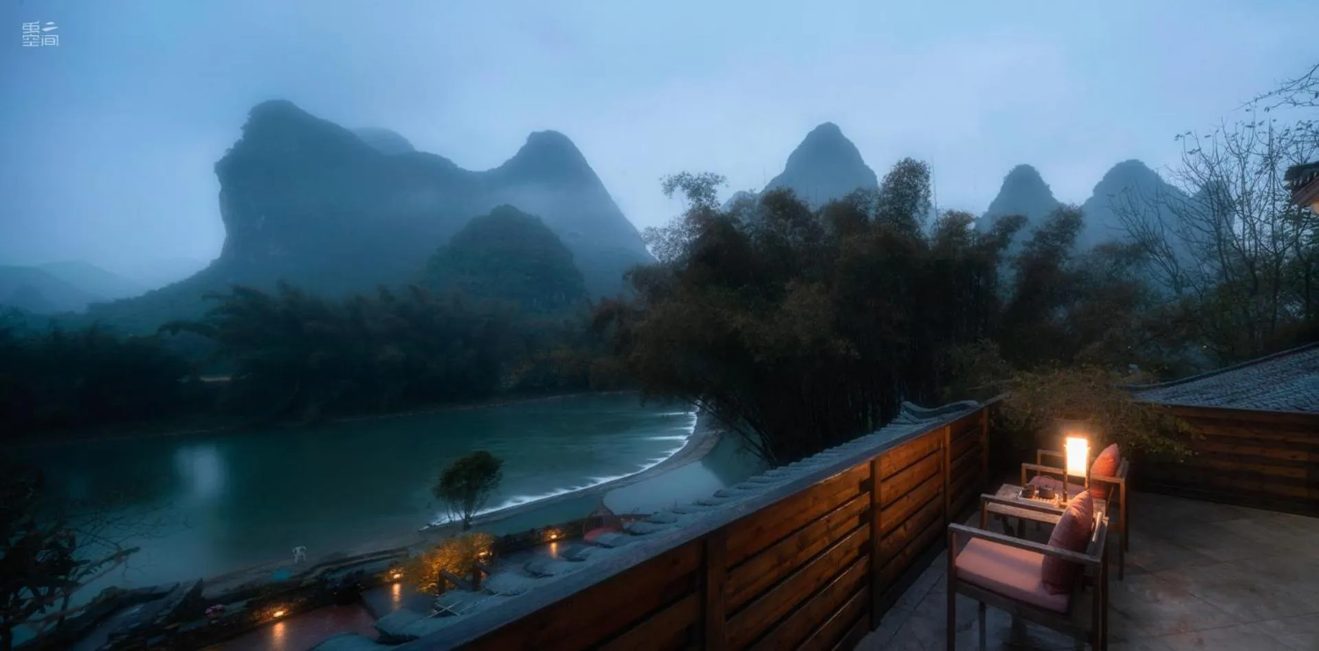 River view in Yangshuo The Apsara Lodge