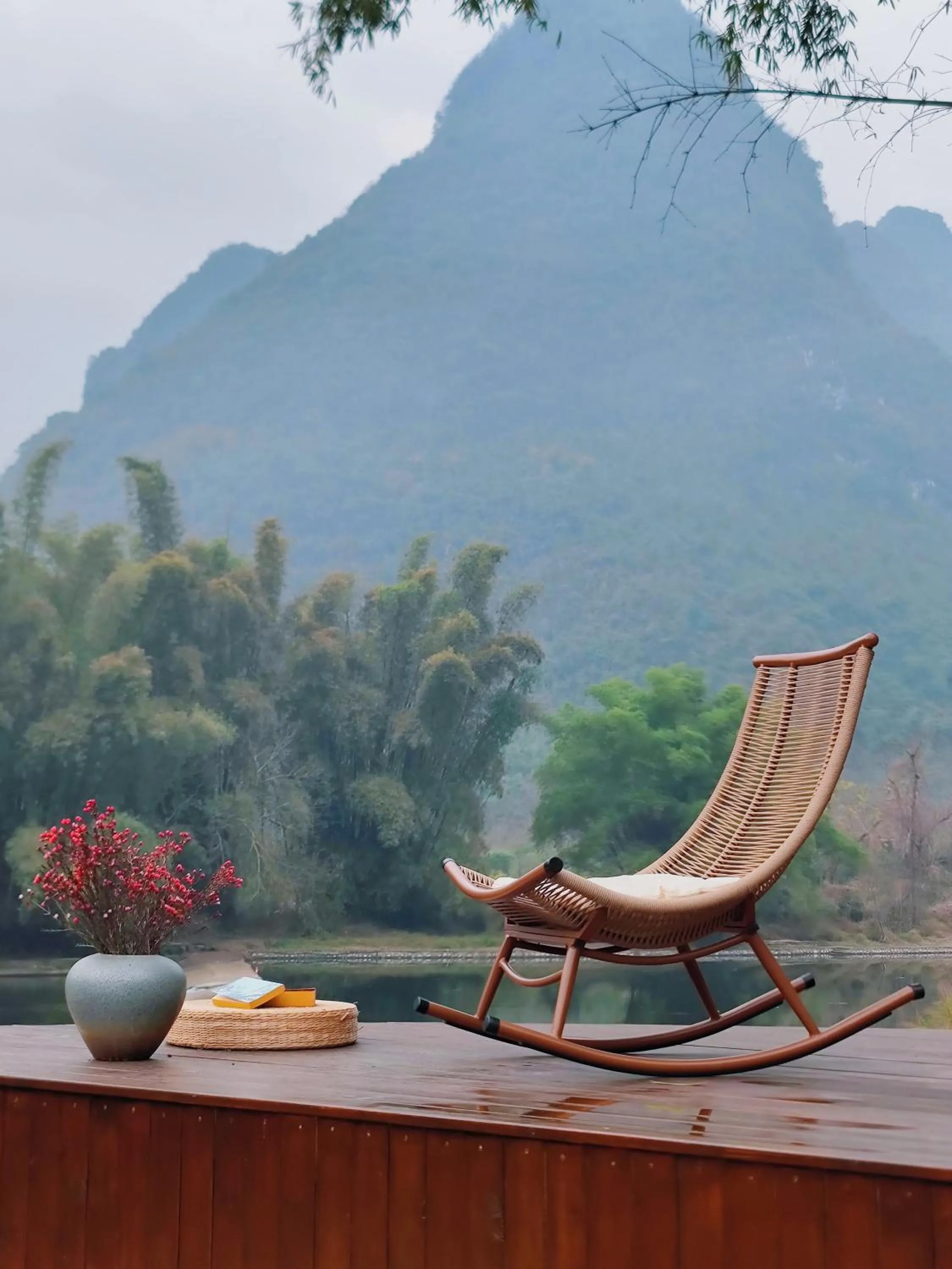Balcony/Terrace in Yangshuo The Apsara Lodge
