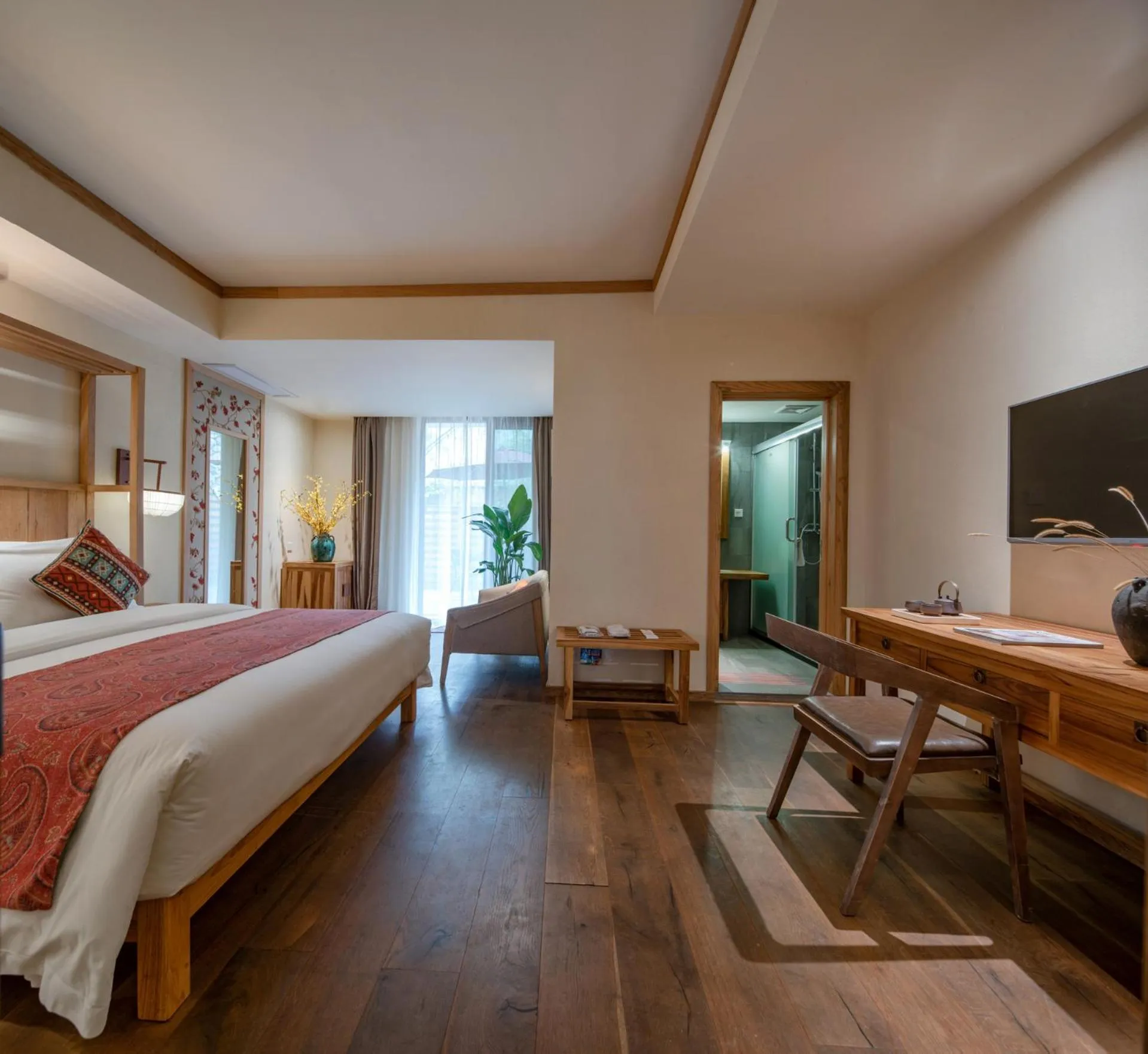 TV and multimedia, Bed in Yangshuo The Apsara Lodge