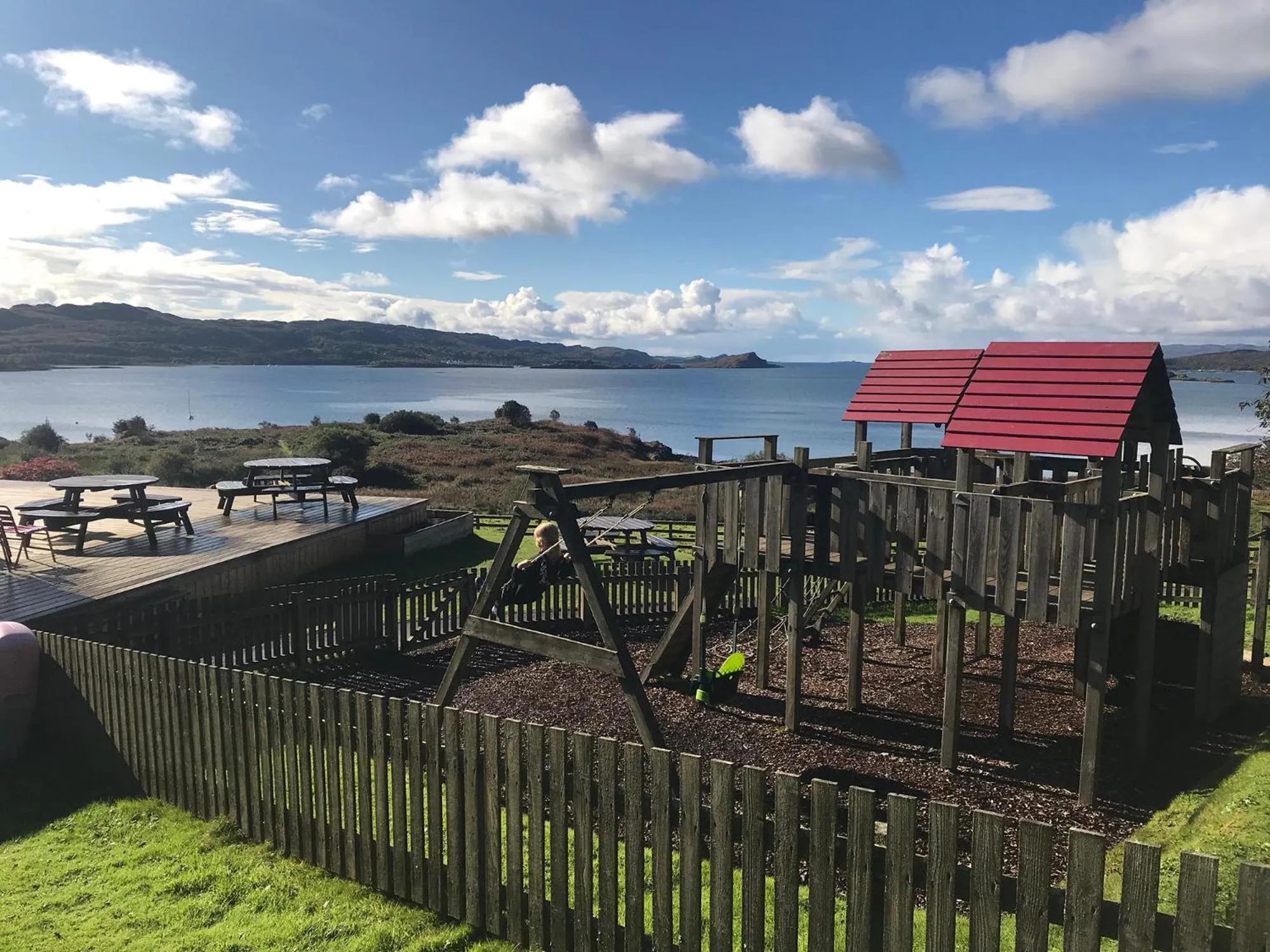 Children play ground in Loch Melfort Hotel