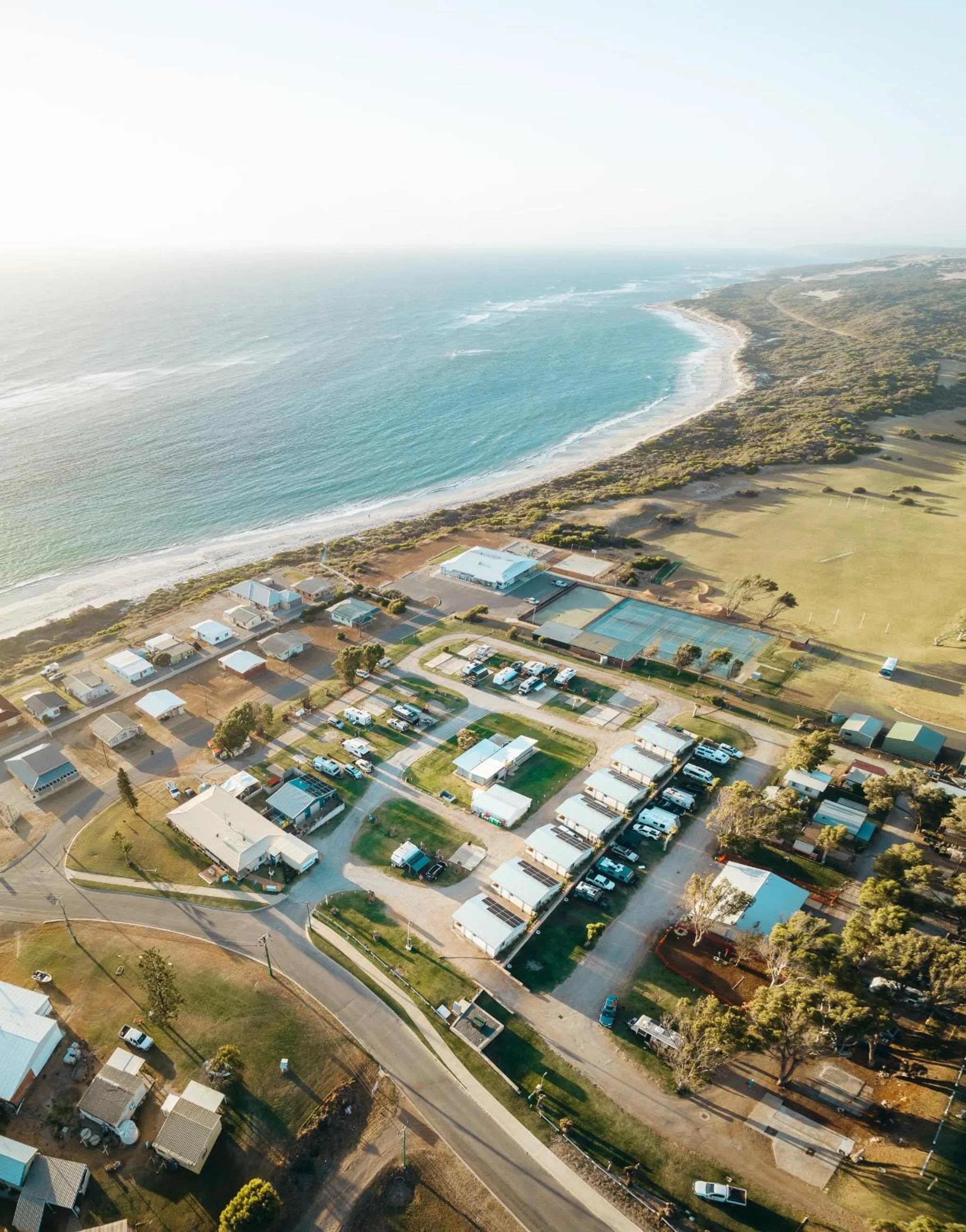 Bird's eye view in Horrocks Beach Caravan Park