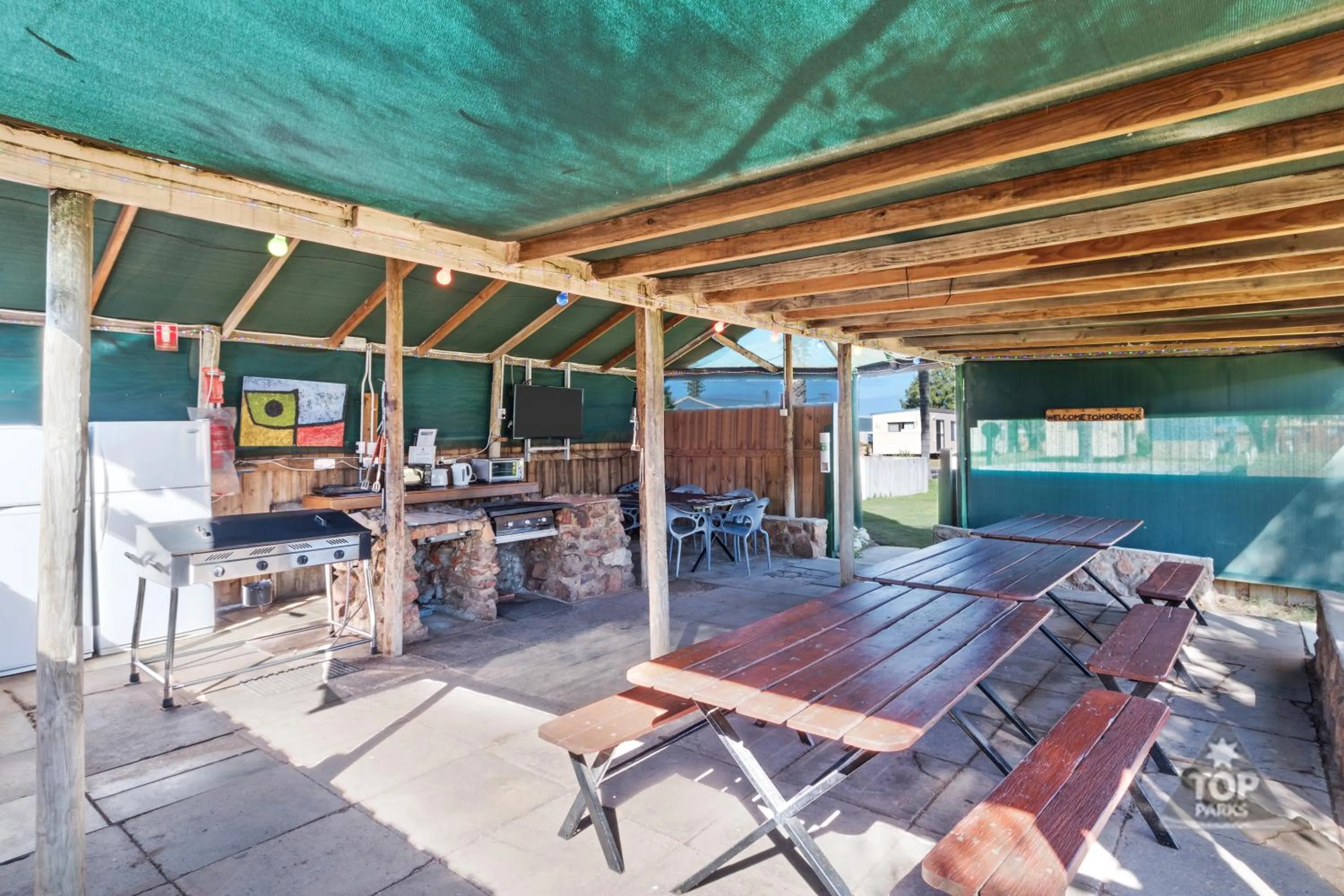 BBQ facilities in Horrocks Beach Caravan Park
