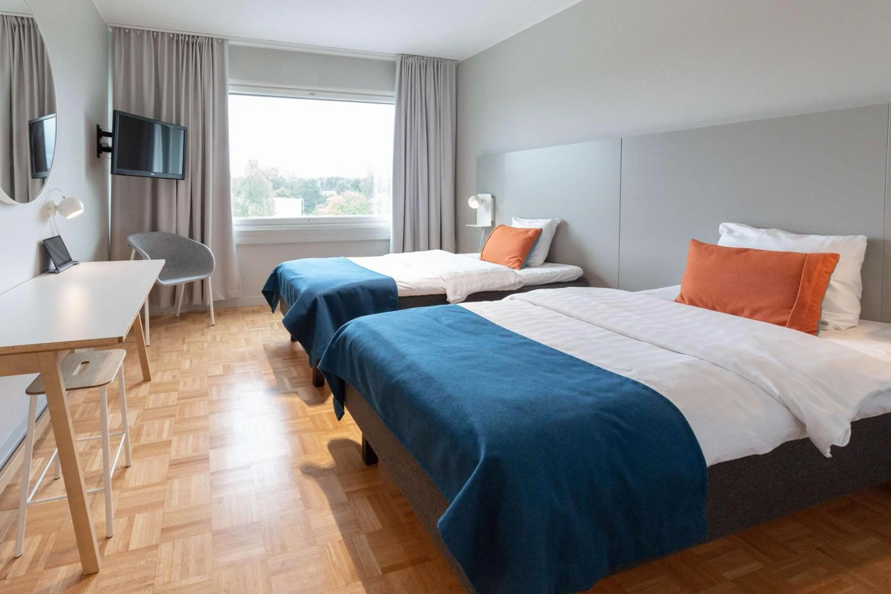 Bedroom, Bed in Scandic Rauma