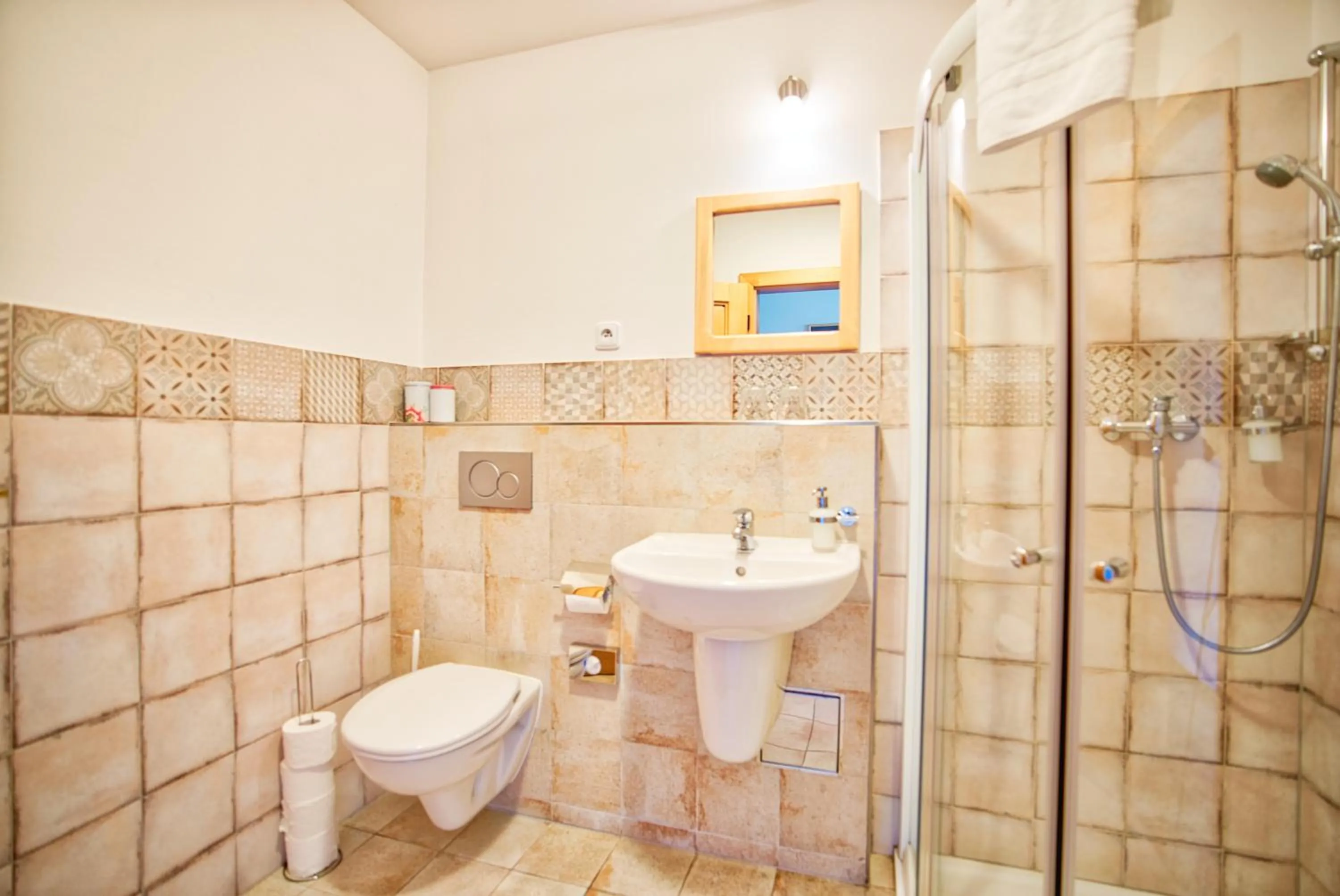 Shower in Penzion Pivnice - Jítravský Dvorec