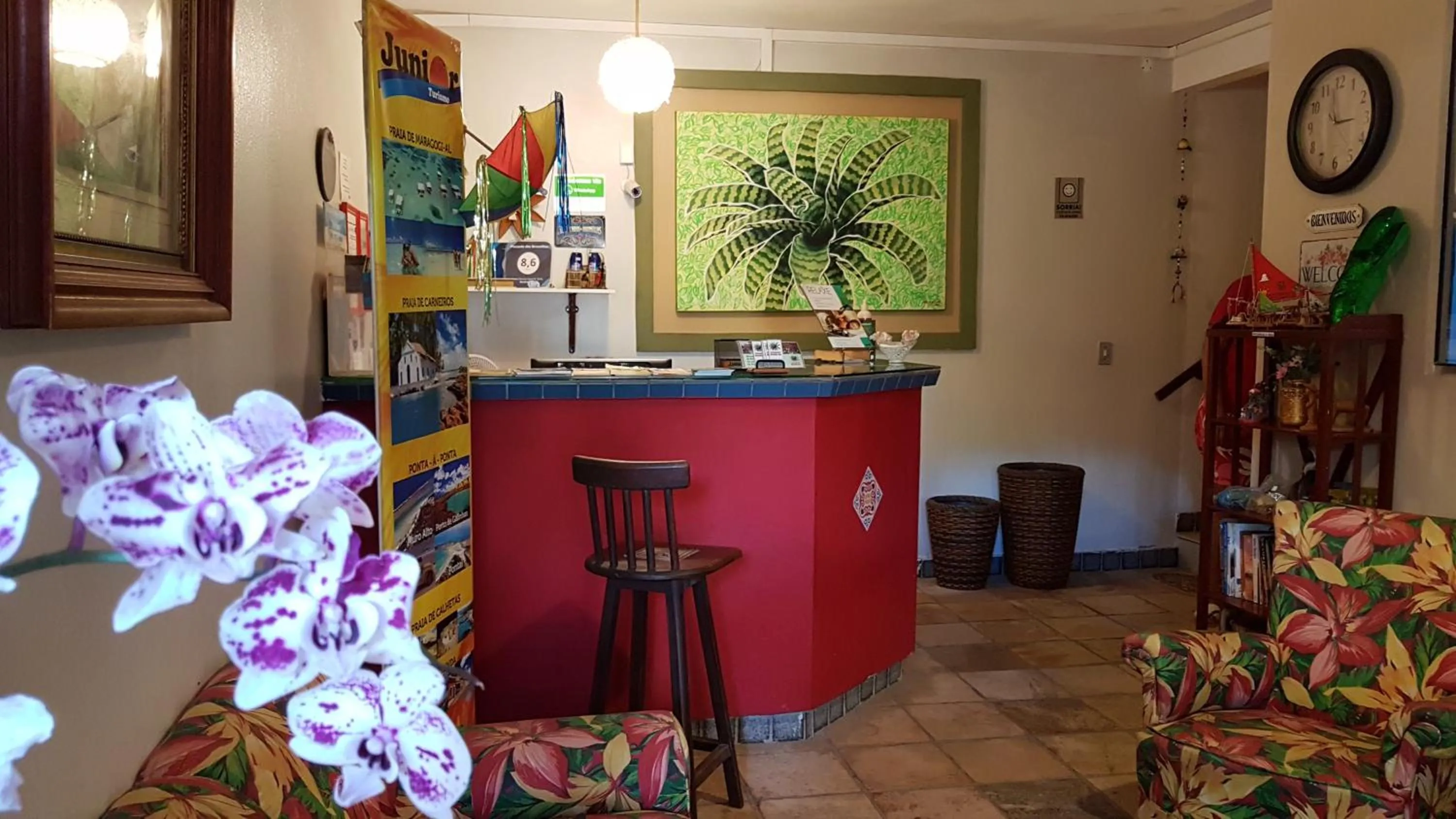 Lobby or reception in Pousada das Bromélias