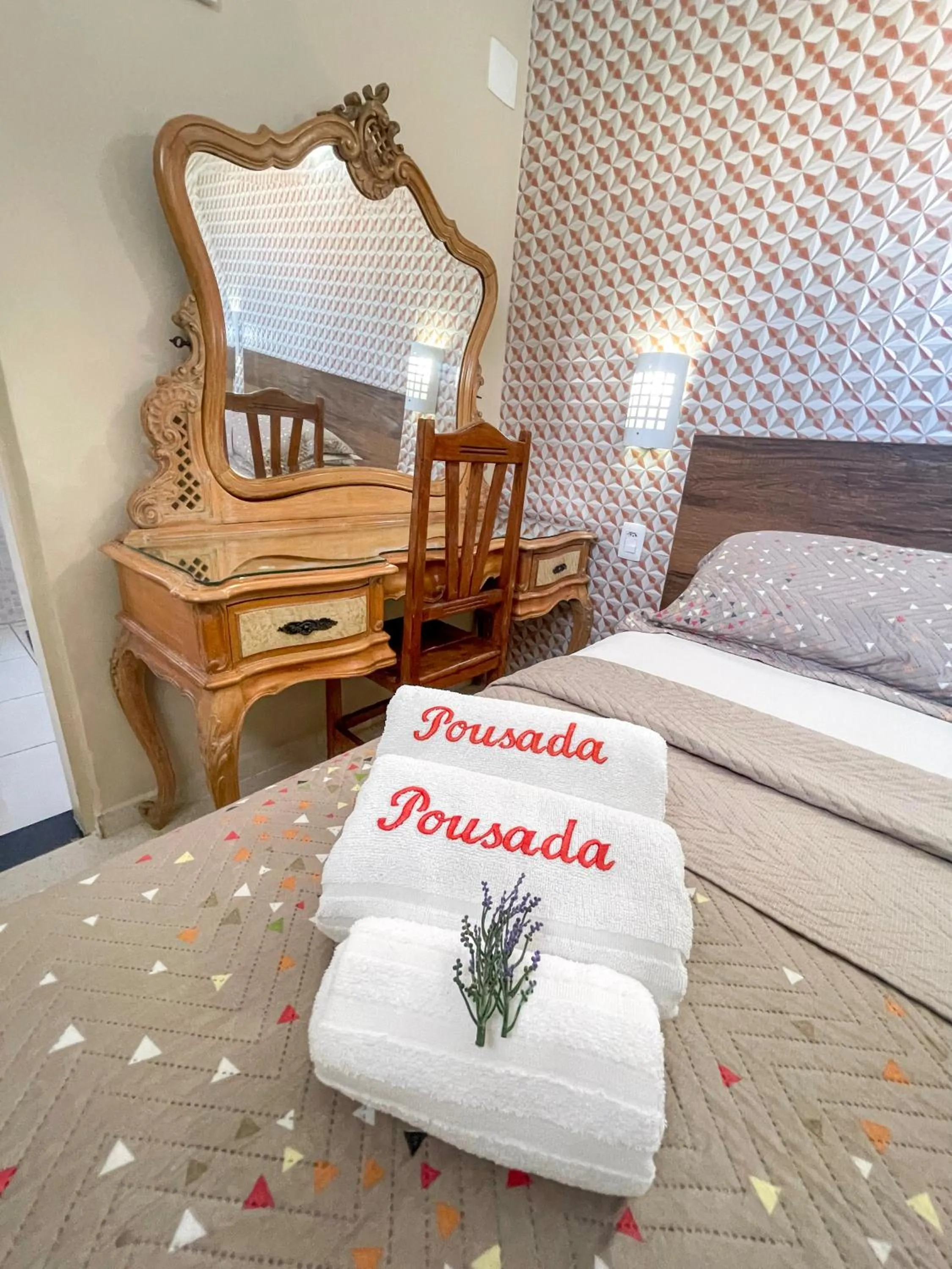 Bed in Pousada dos Franceses