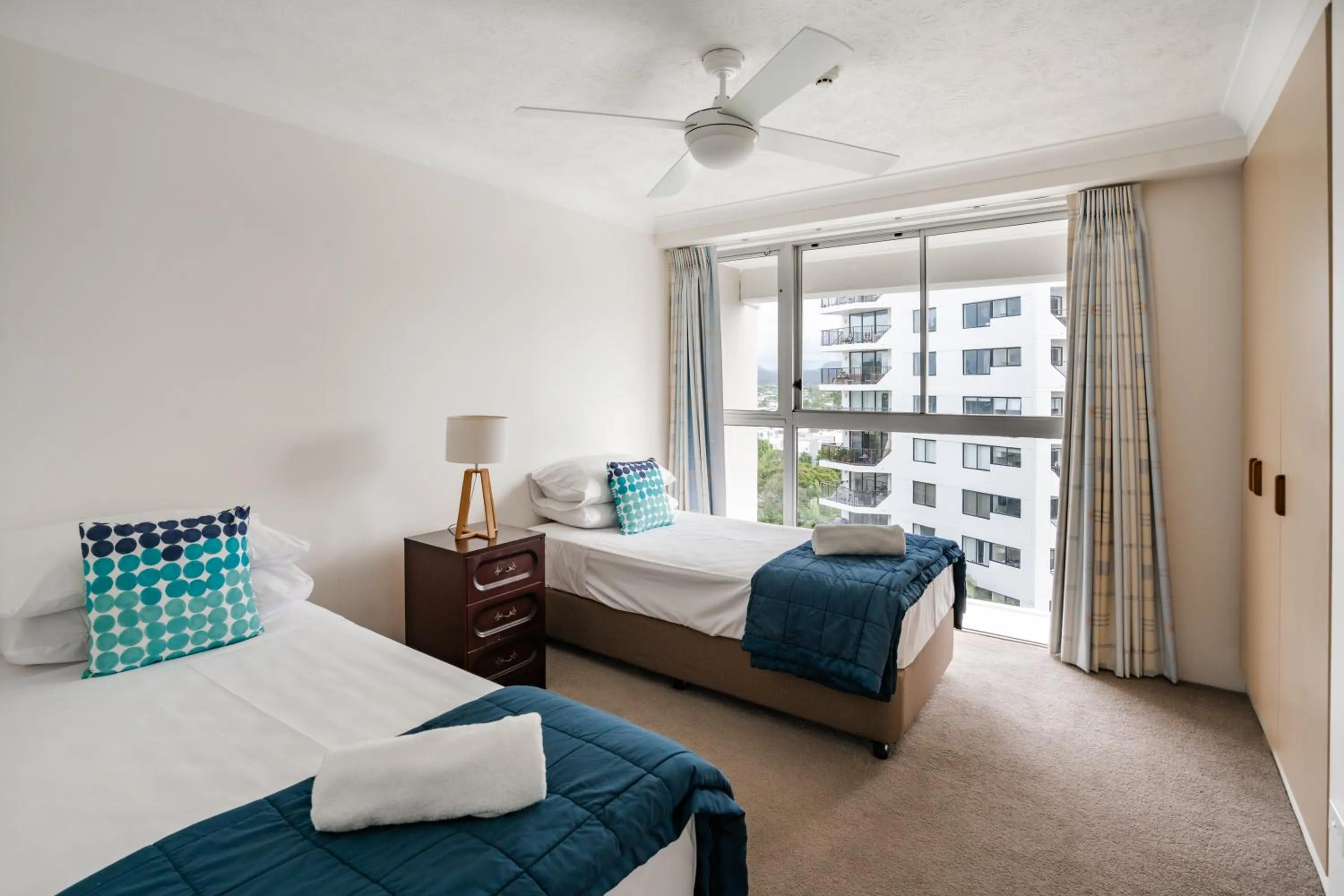 Bed in Cashelmara Beachfront Apartments