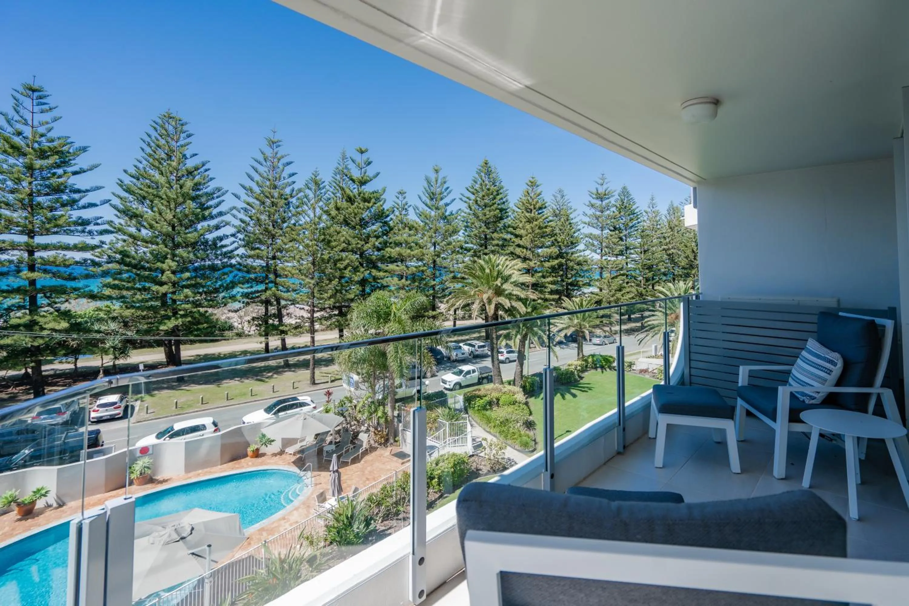 Patio in Cashelmara Beachfront Apartments