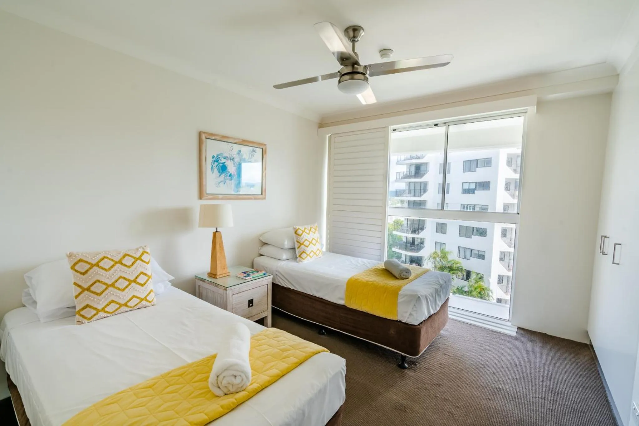 Bed in Cashelmara Beachfront Apartments