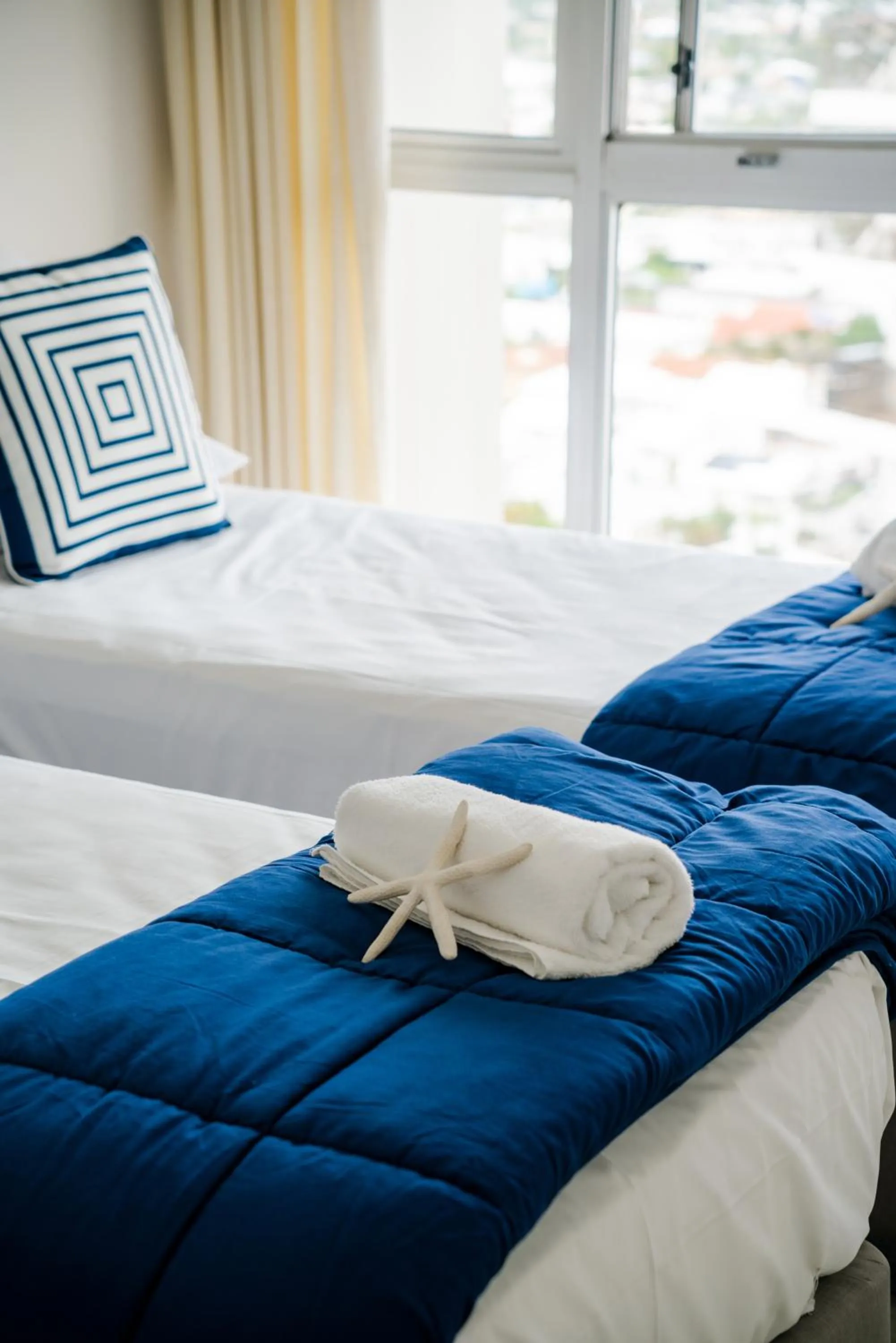 Bed in Cashelmara Beachfront Apartments