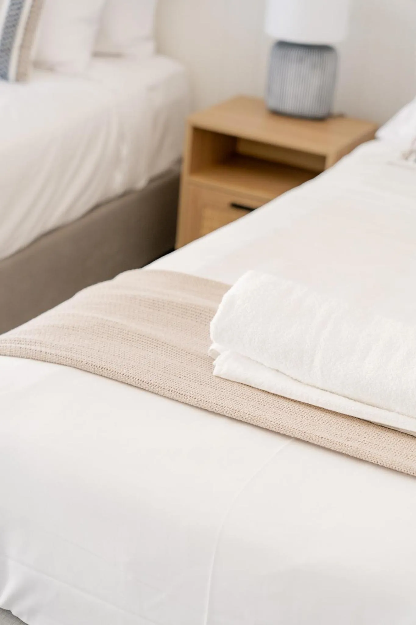 Bed in Cashelmara Beachfront Apartments