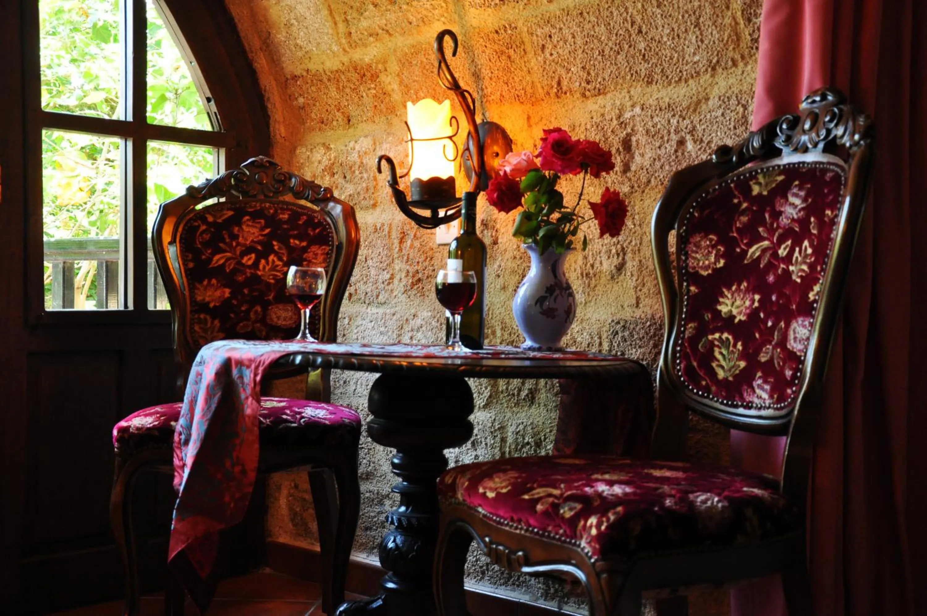 Seating area in S.Nikolis' Historic Boutique Hotel