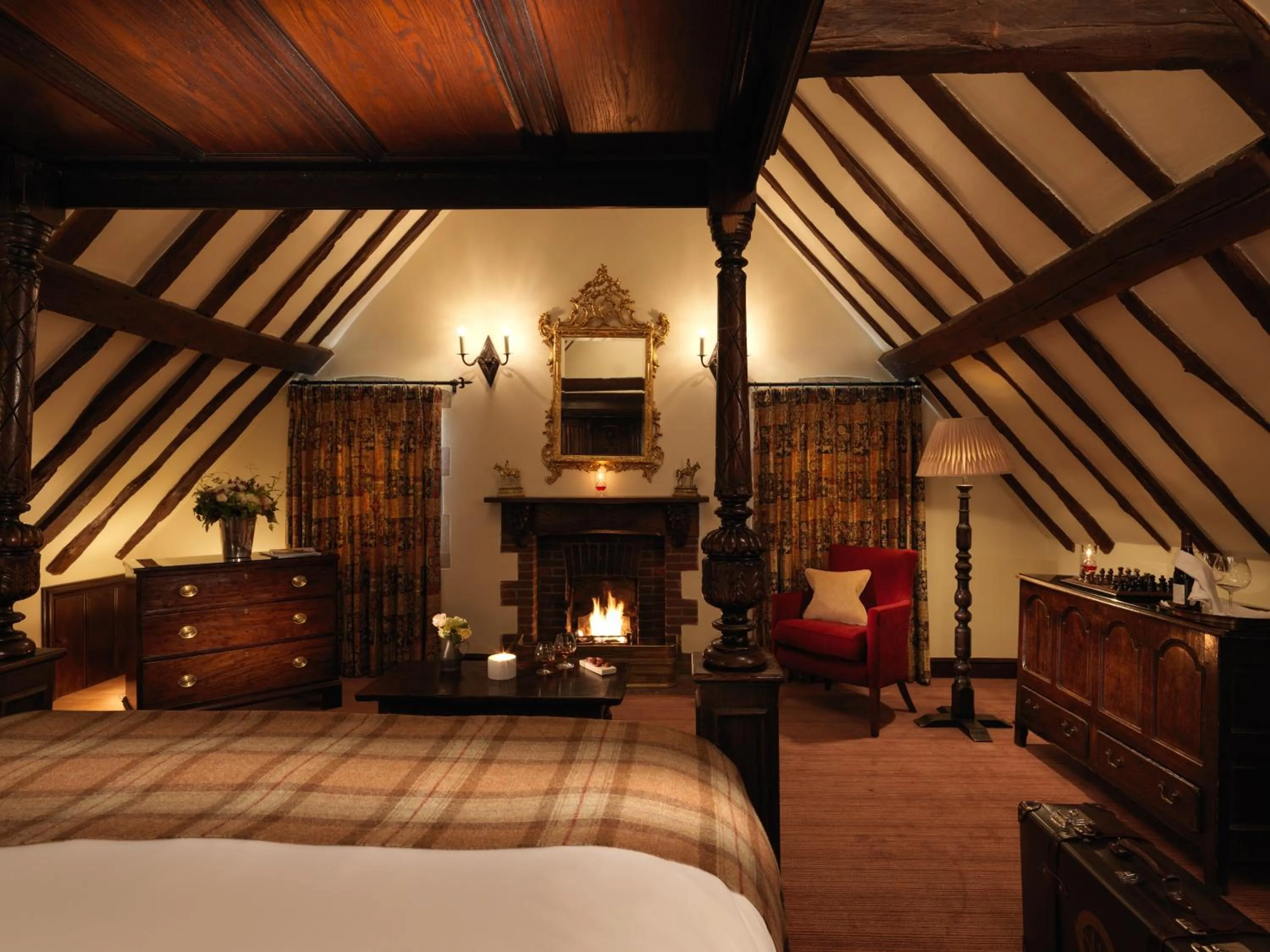 Living room, Bed in Amberley Castle- A Relais & Chateaux Hotel