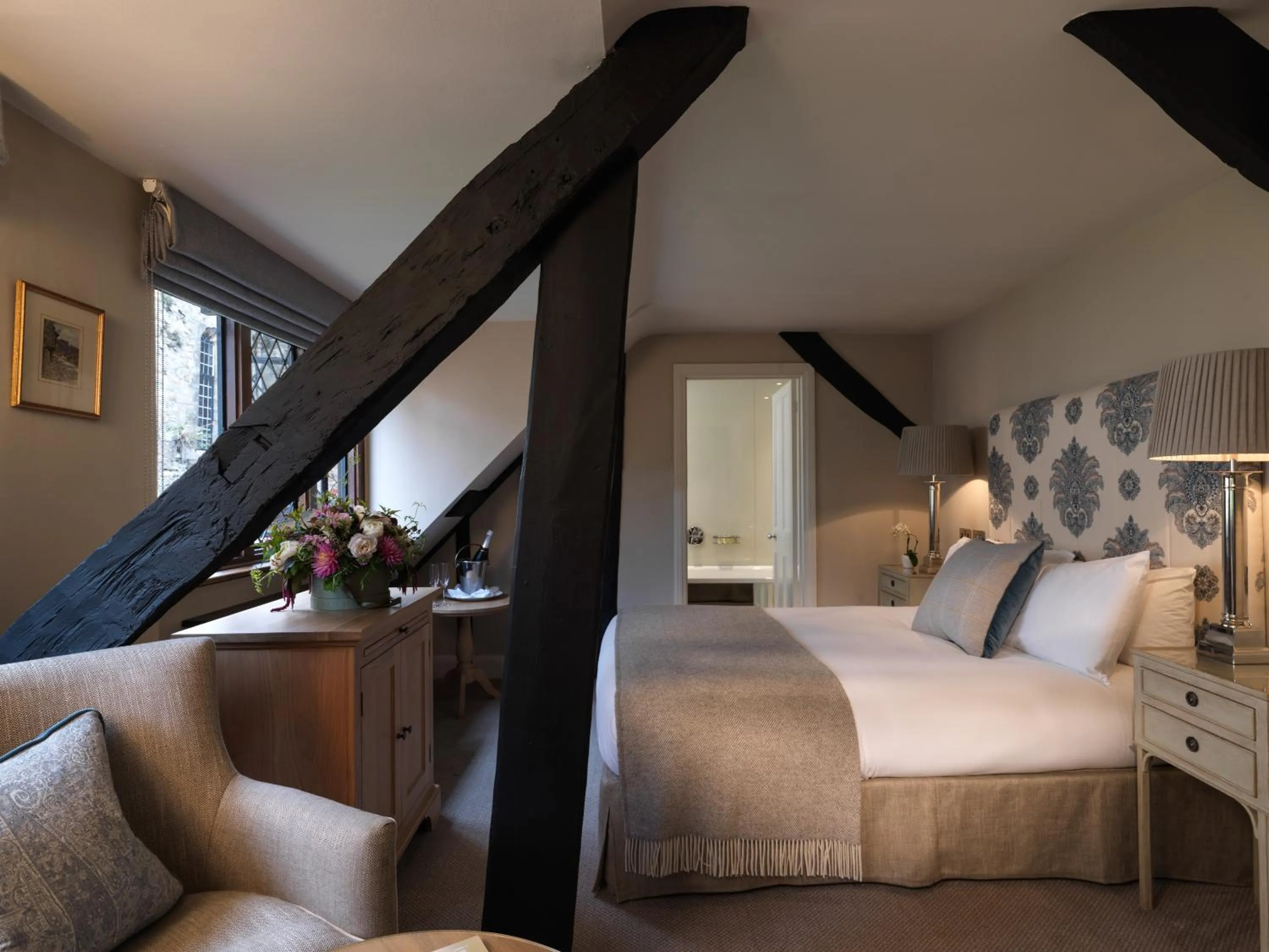 Bedroom, Bed in Amberley Castle- A Relais & Chateaux Hotel