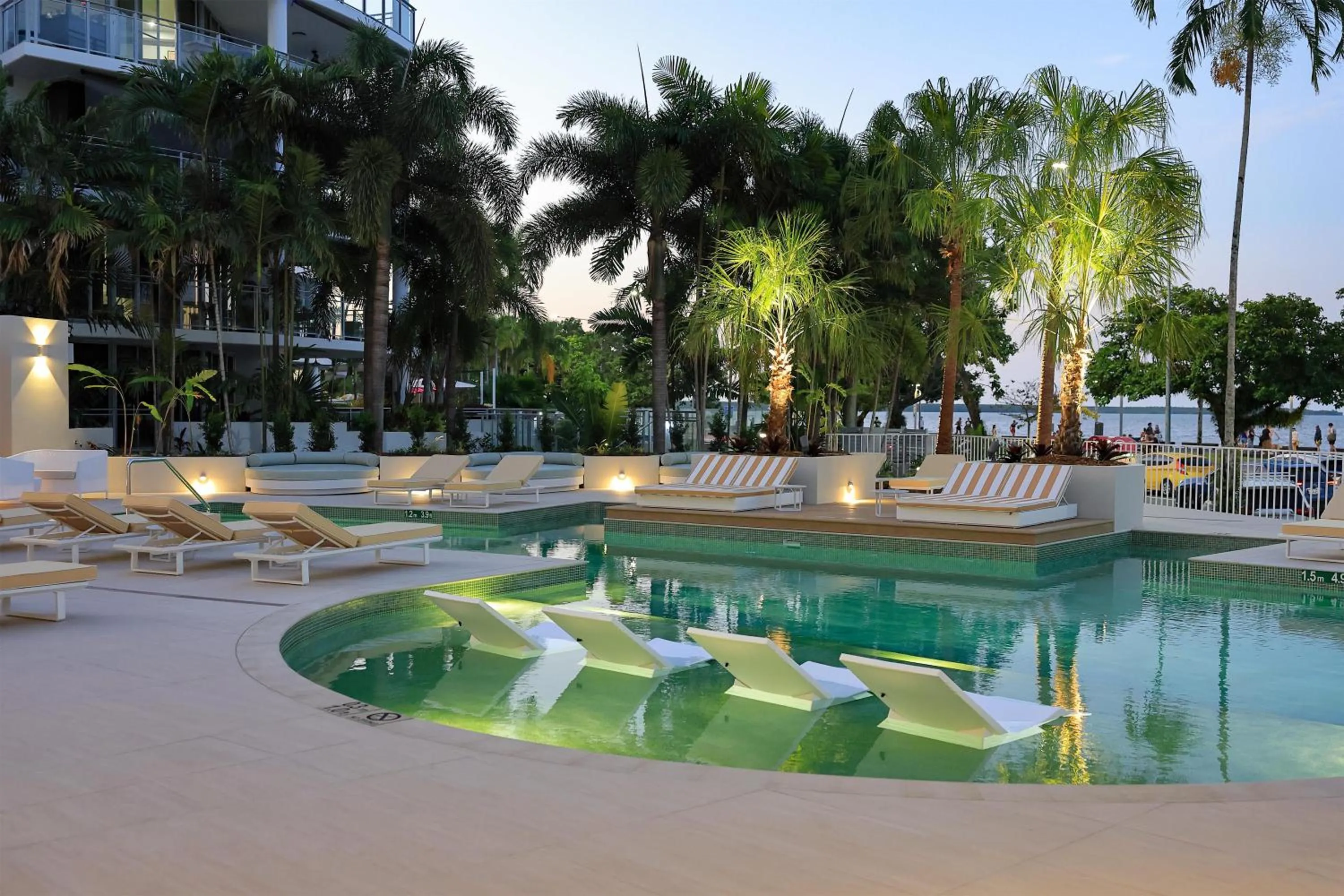 Pool view in DoubleTree by Hilton Cairns