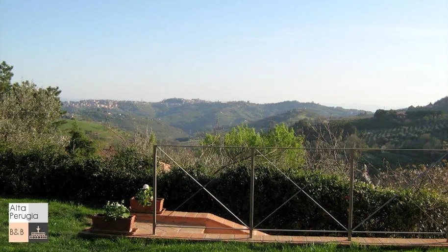 Garden view in Alta Perugia B&B