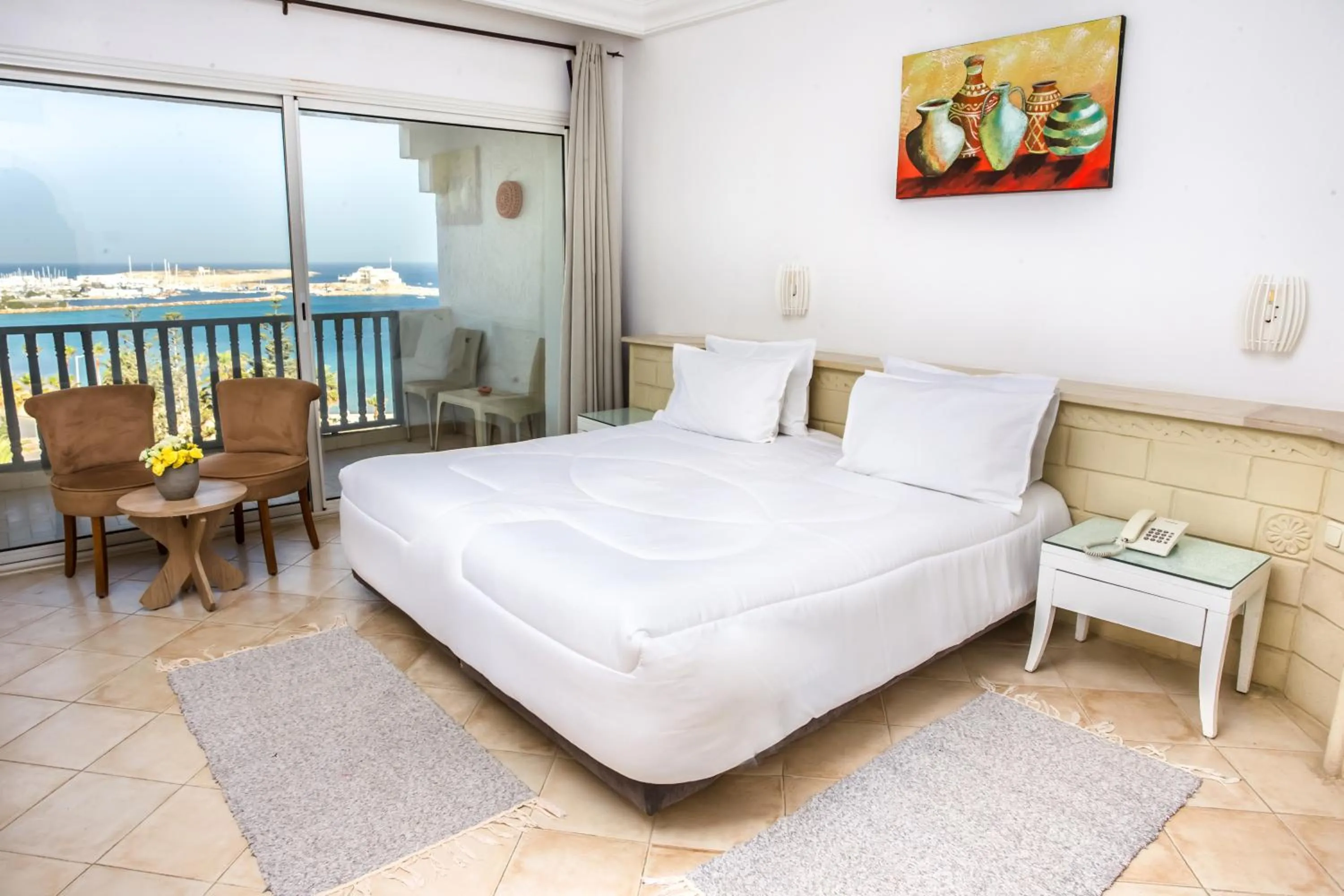 Bed in Hotel El Habib Monastir