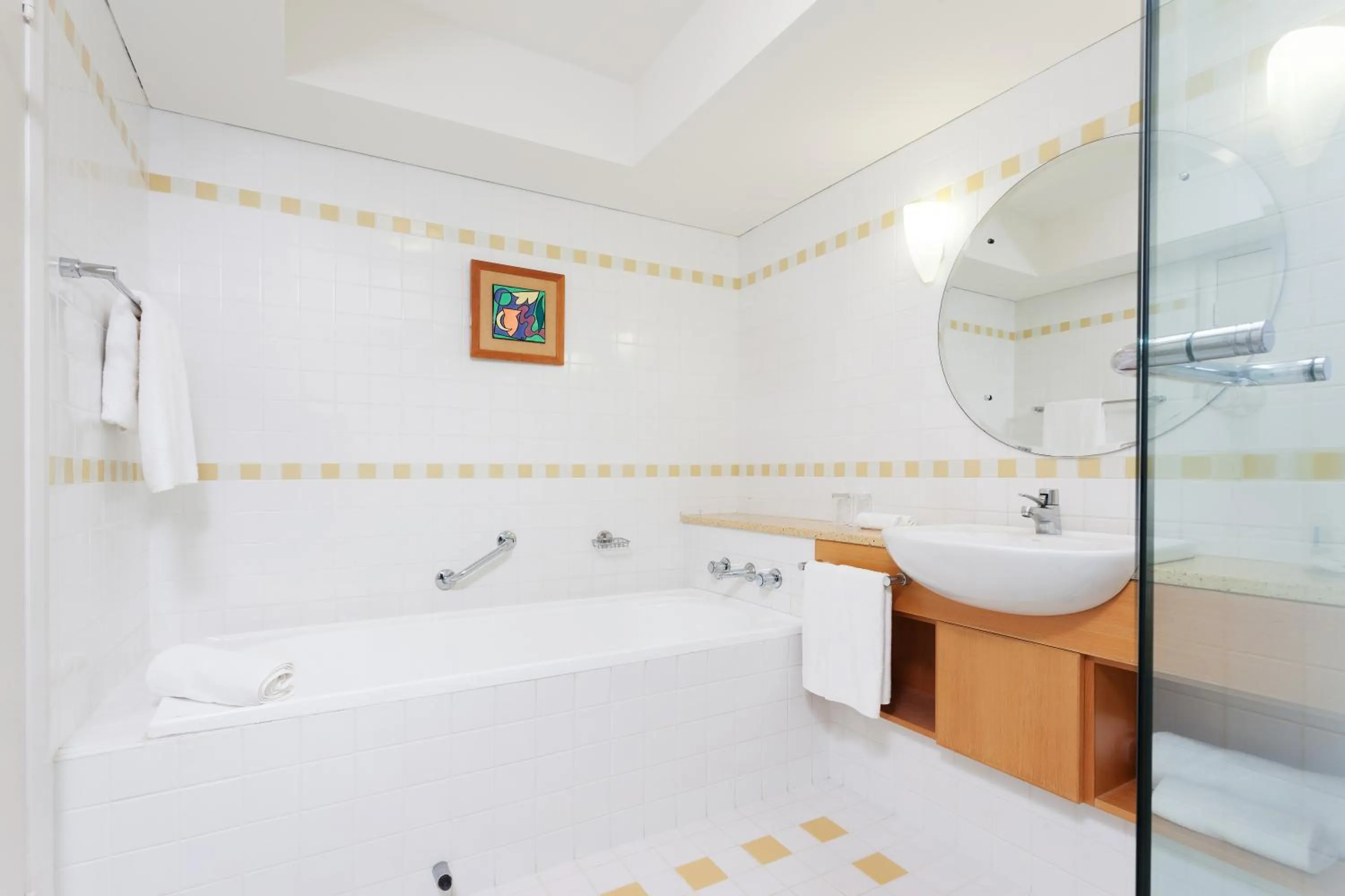 Bathroom, Bed in Crowne Plaza Perth by IHG