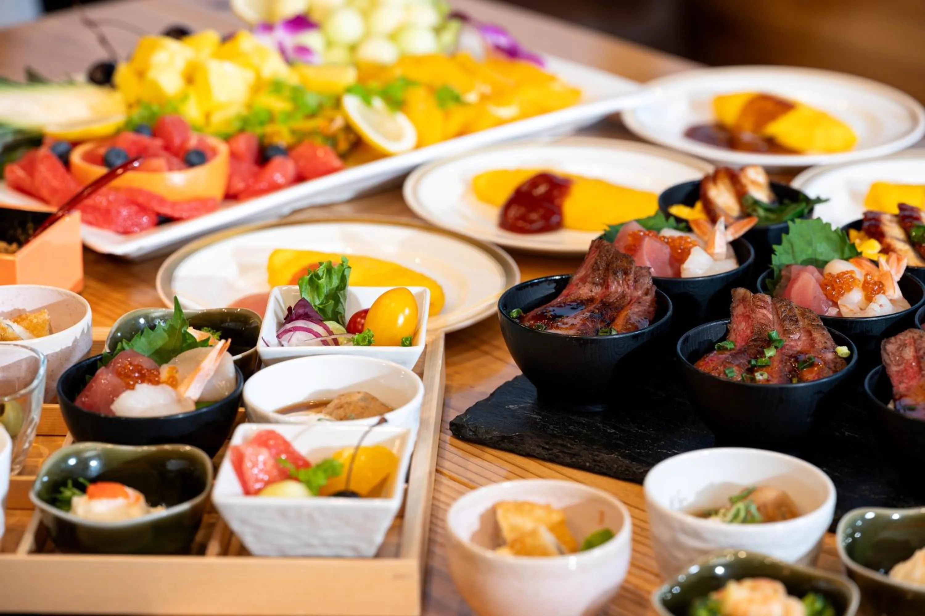 Buffet breakfast in Hotel Emisia Tokyo Tachikawa