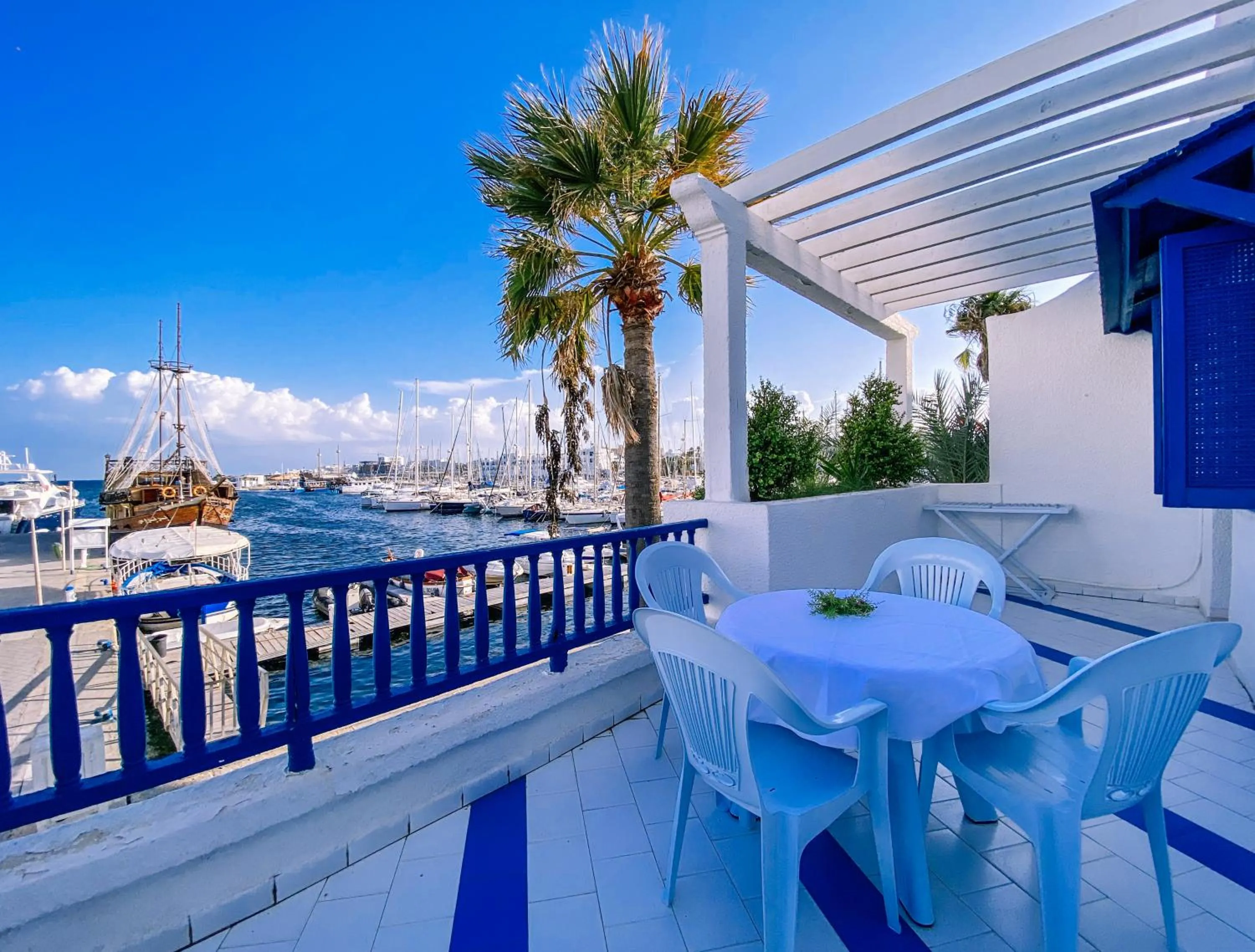 Balcony/Terrace in Marina Cap Monastir- Appart'Hôtel