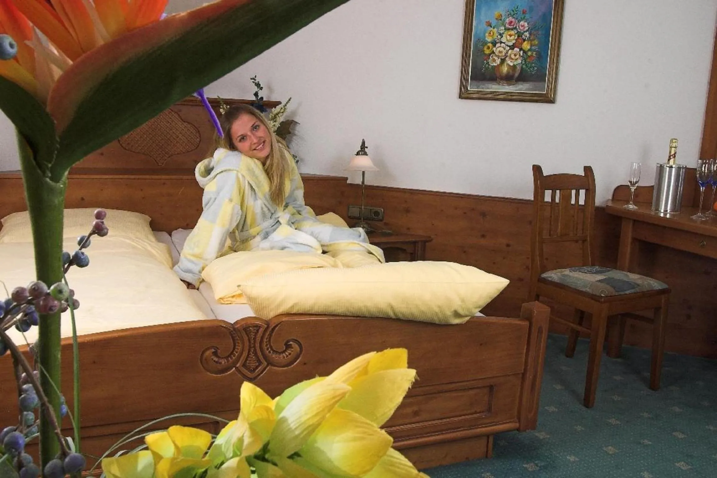 Bedroom, Bed in Gasthof Mühle – Natur- & Wanderhotel