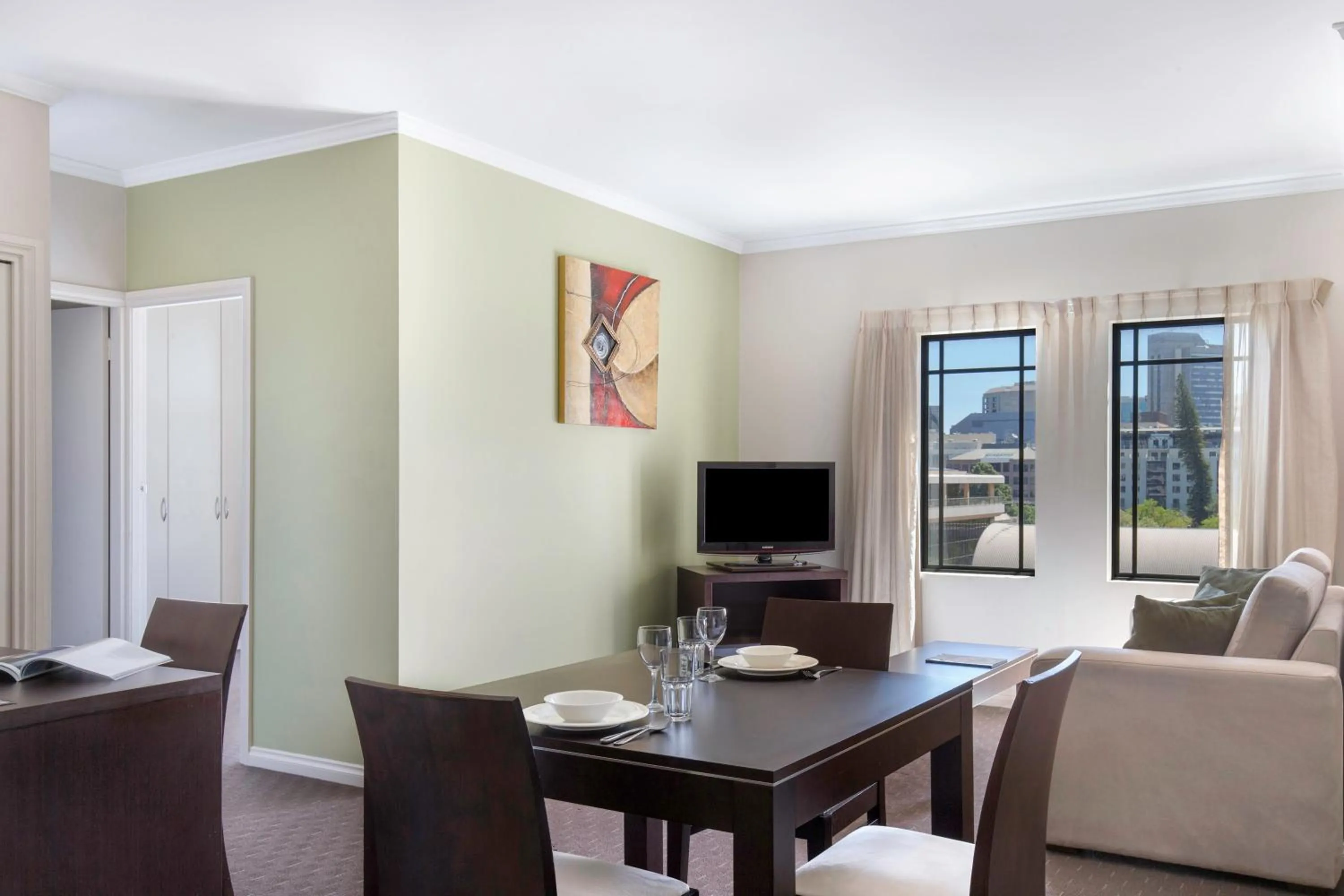 Living room in Frome Apartments