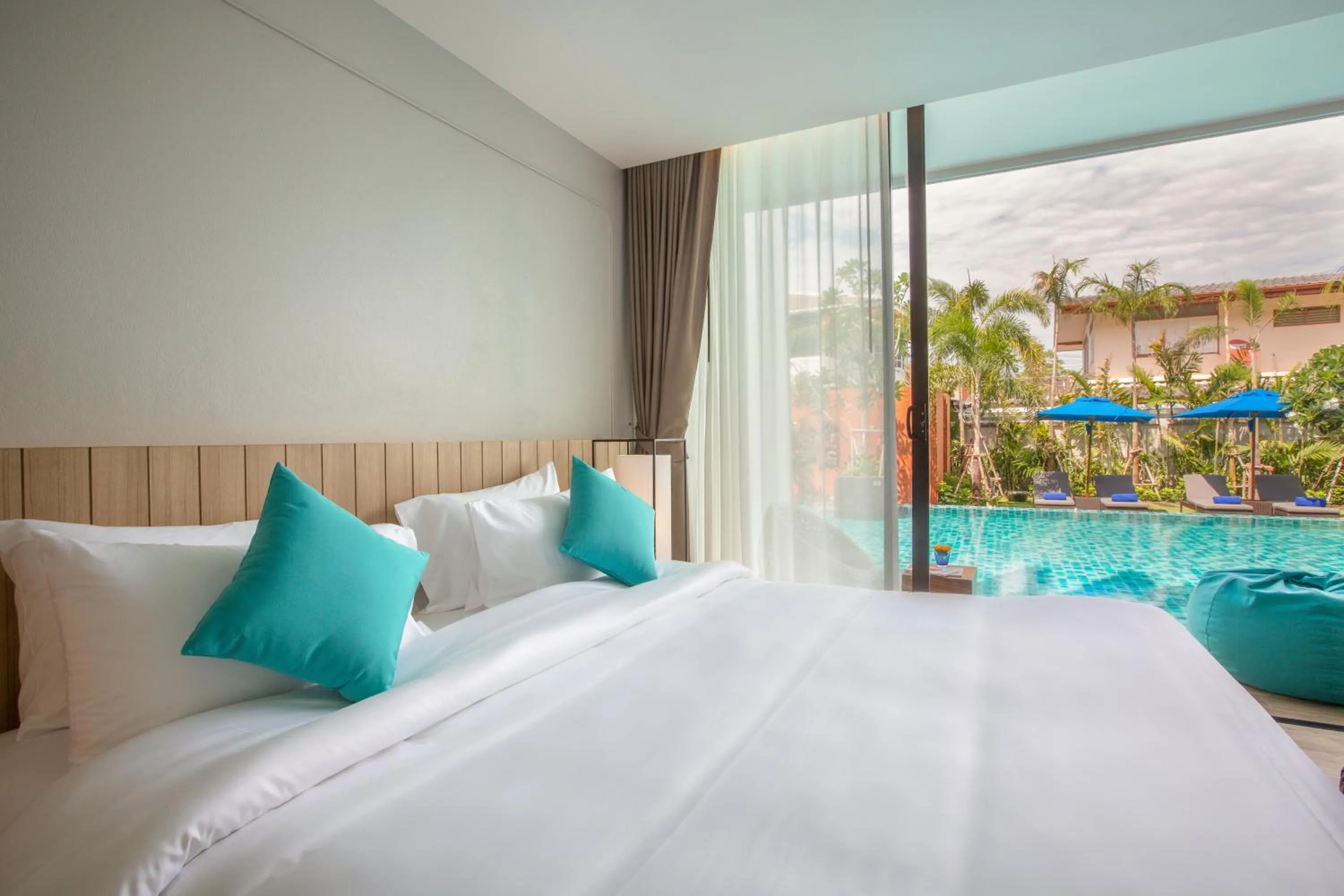 Pool view, Bed in Asira Boutique HuaHin