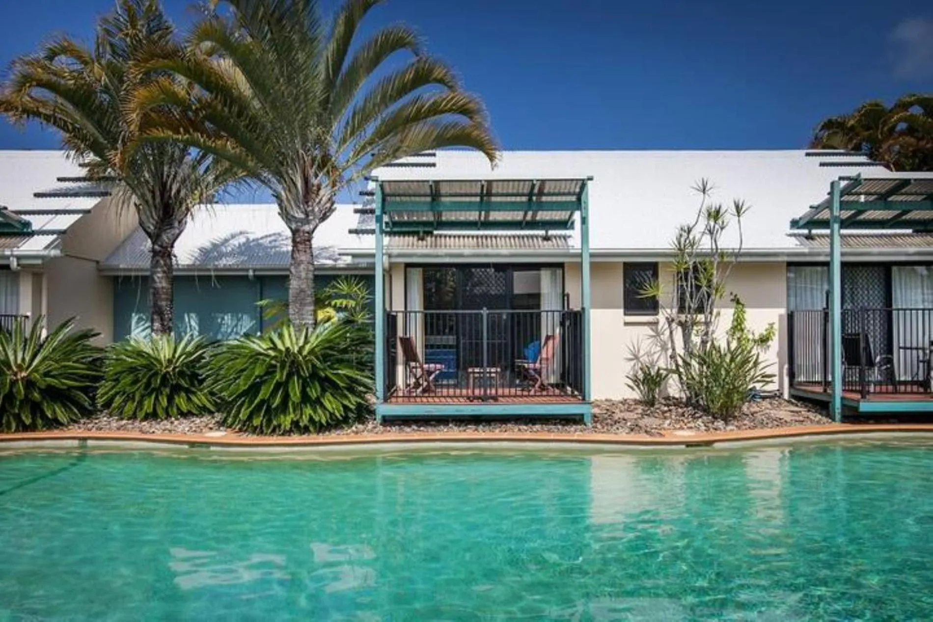 Pool view in Ivory Palms Resort Noosa
