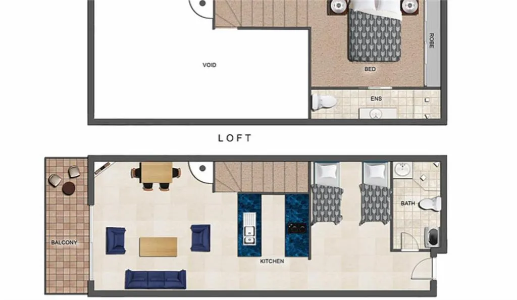 Floor plan in Trinity Beach Club Holiday Apartments