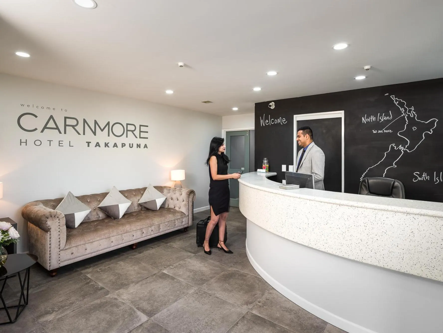 Lobby or reception in Carnmore Hotel Takapuna