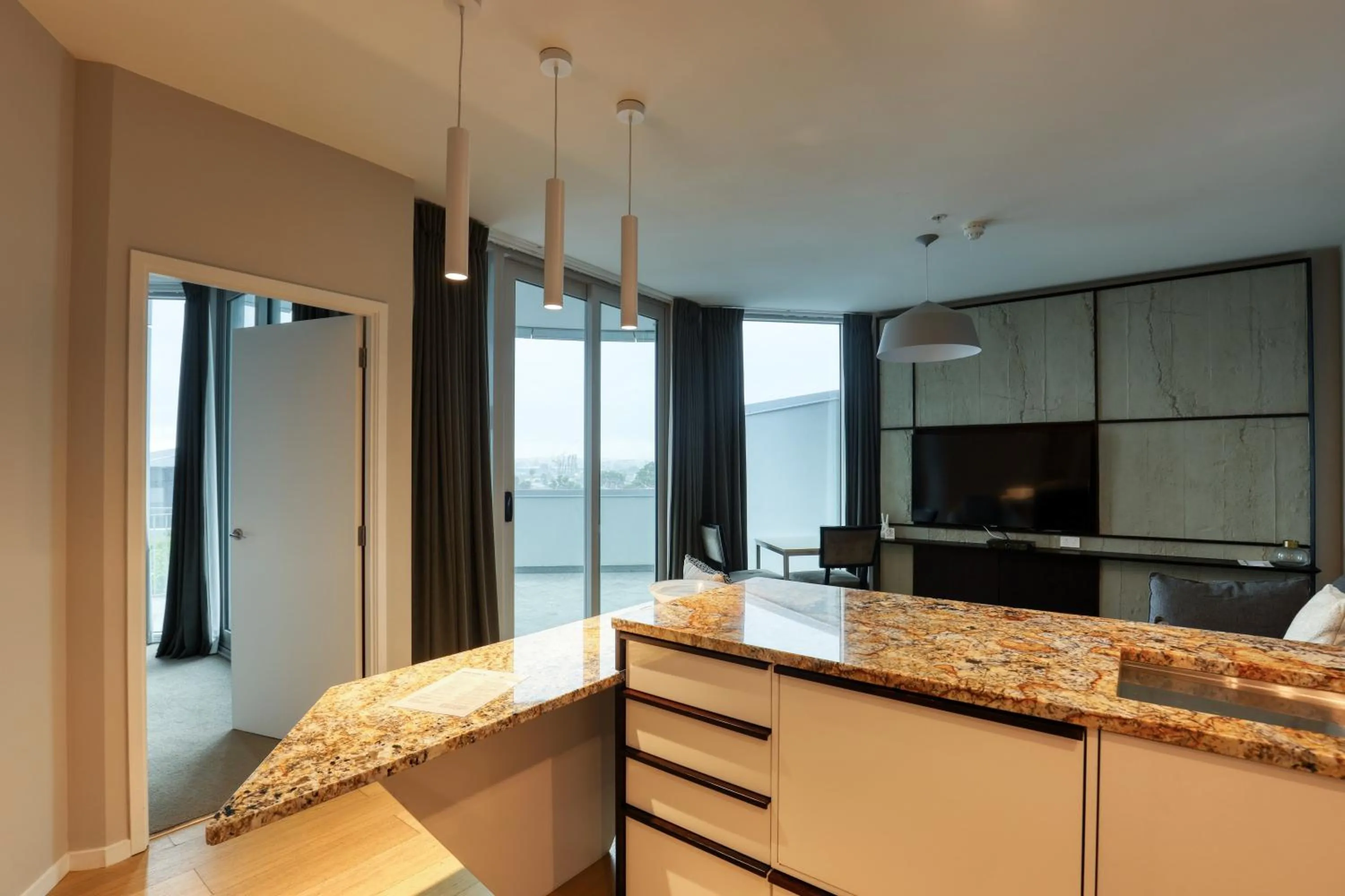 kitchen in Marsden Suites Nautilus Orewa