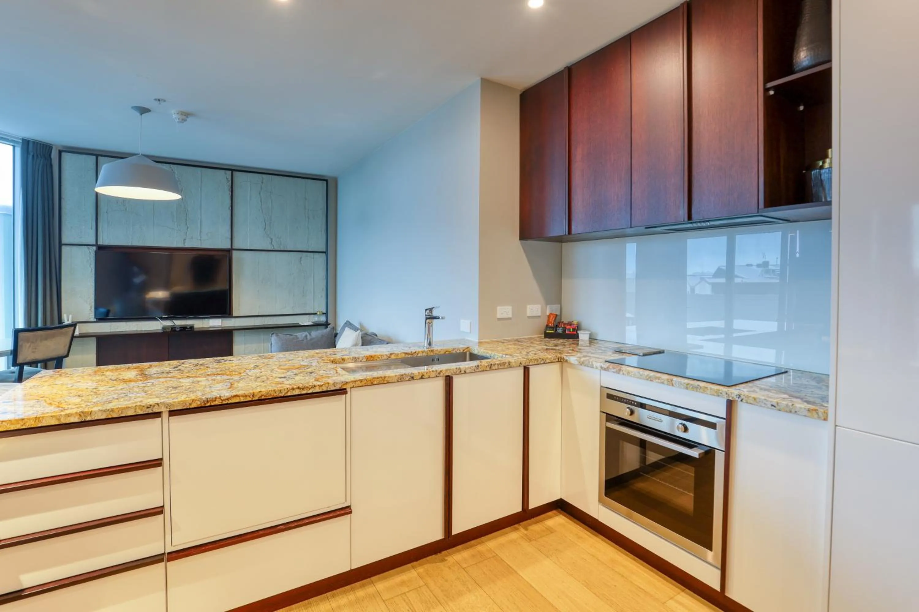kitchen in Marsden Suites Nautilus Orewa
