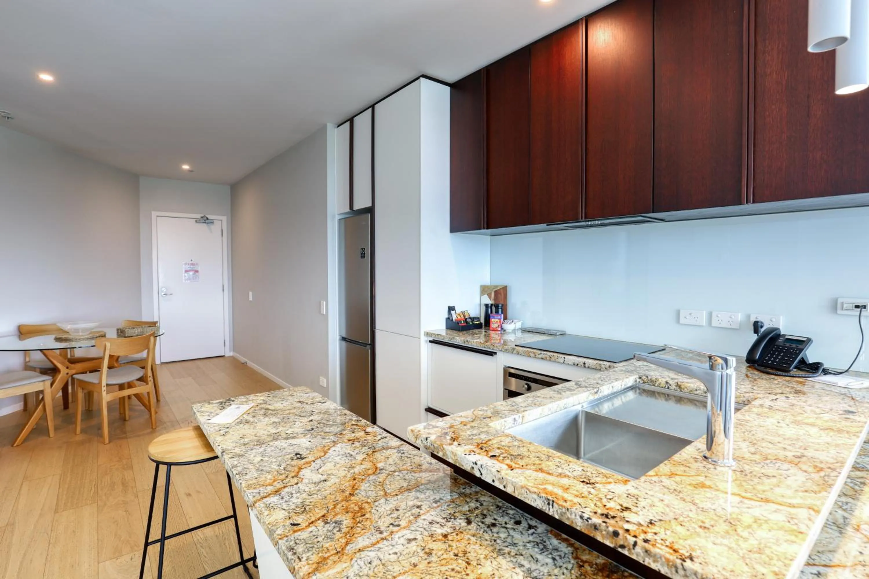 kitchen in Marsden Suites Nautilus Orewa