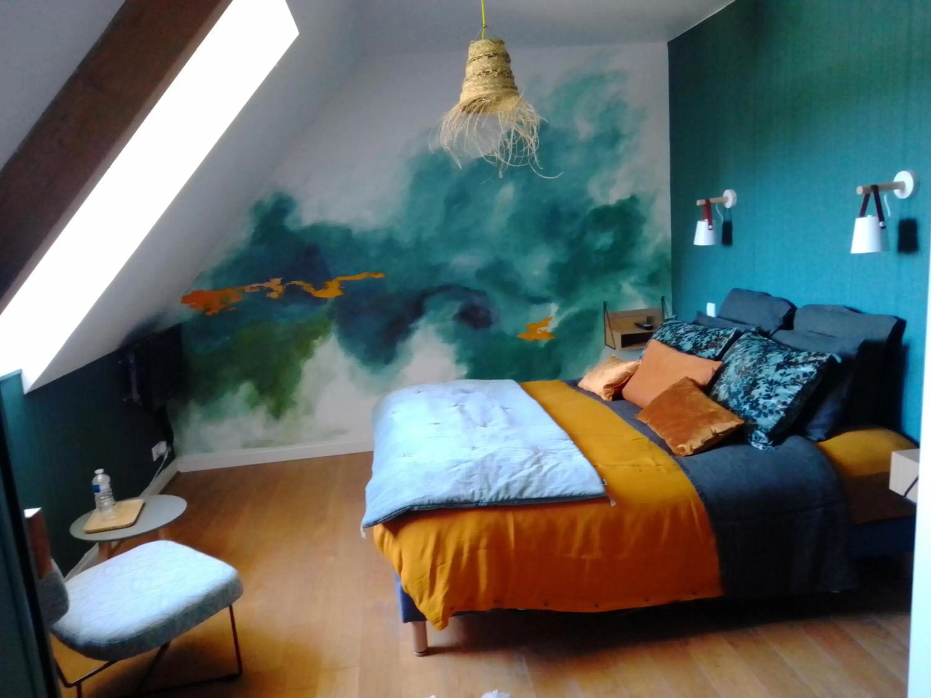 Bed in Le bouddha du lac