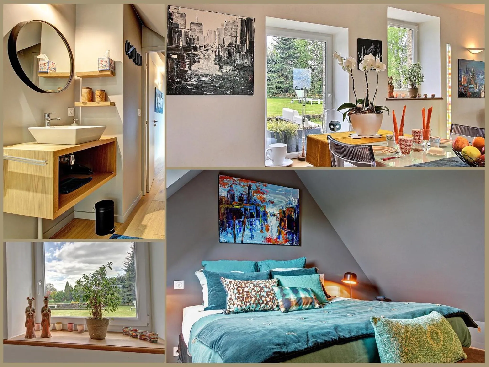 Bed in Le bouddha du lac