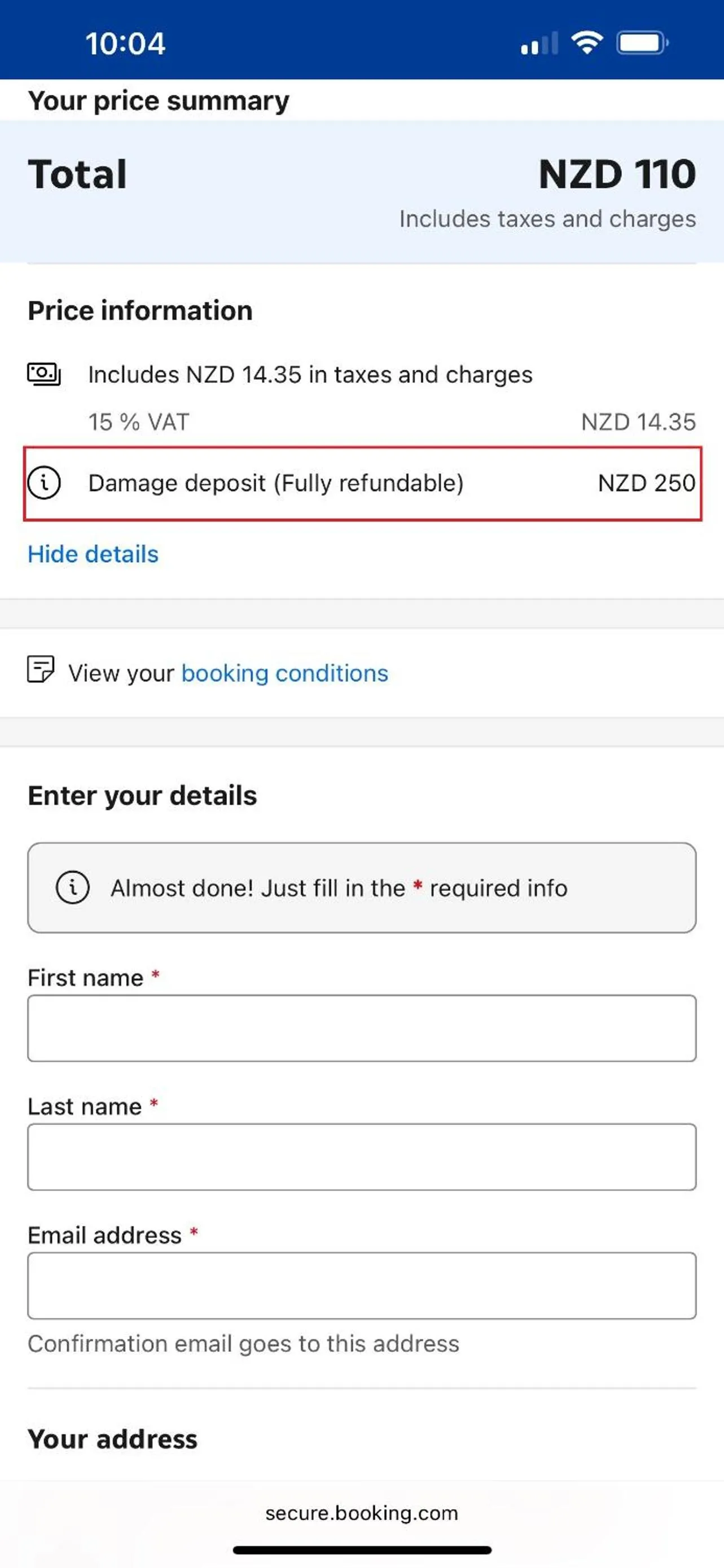 Property building in Mount Richmond Hotel