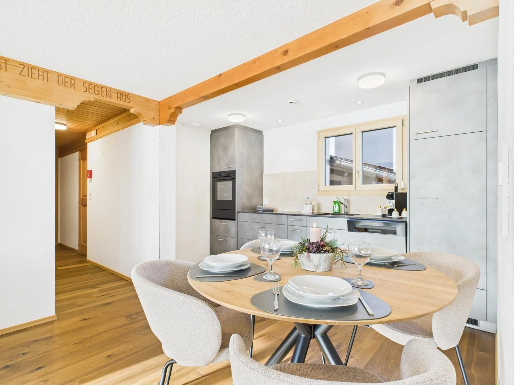 Kitchen or kitchenette in Bergblick Lodge - 3 Sterne Garni - Neueröffnung