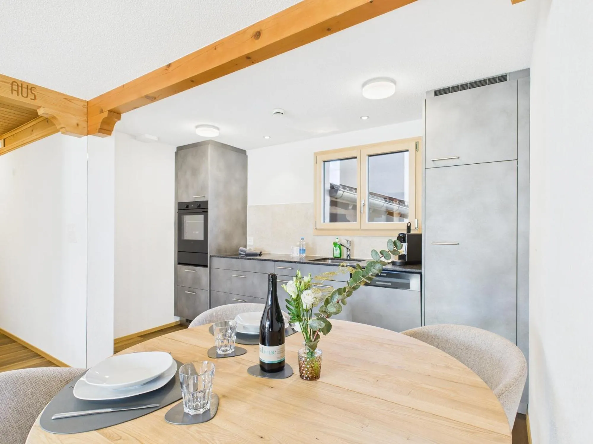 Kitchen or kitchenette in Bergblick Lodge - 3 Sterne Garni - Neueröffnung