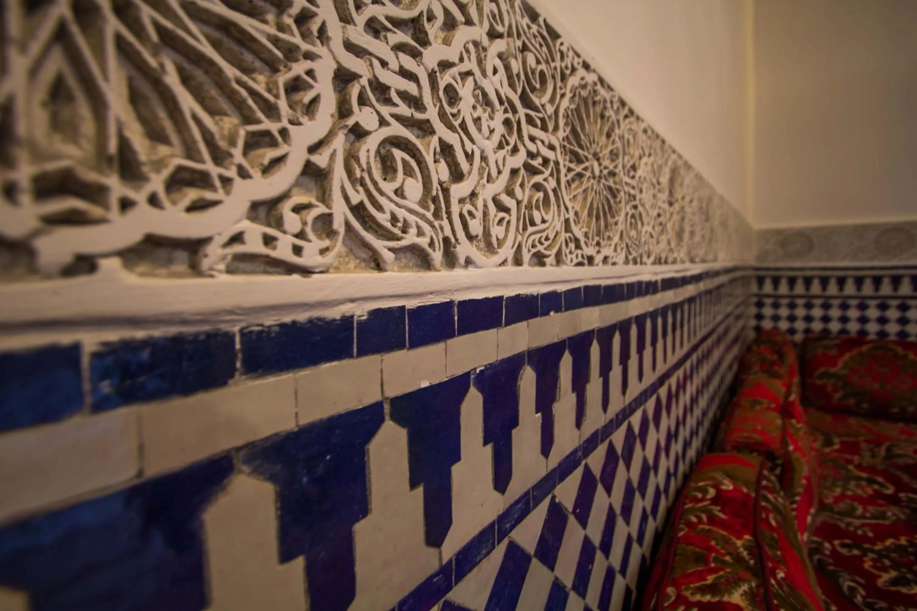 Decorative detail in Dar El Mathaf FES