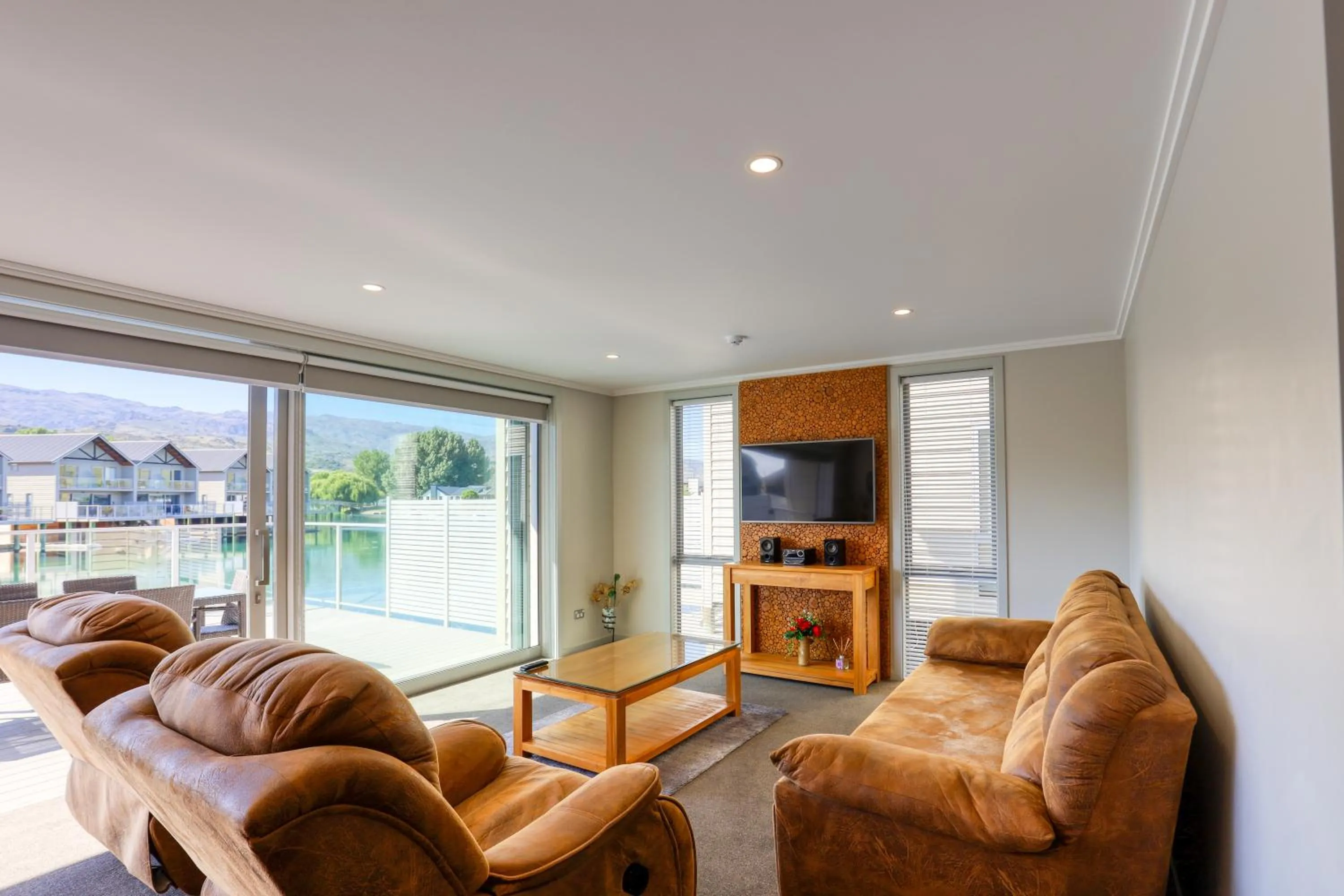 Living room in Marsden Lake Resort Central Otago