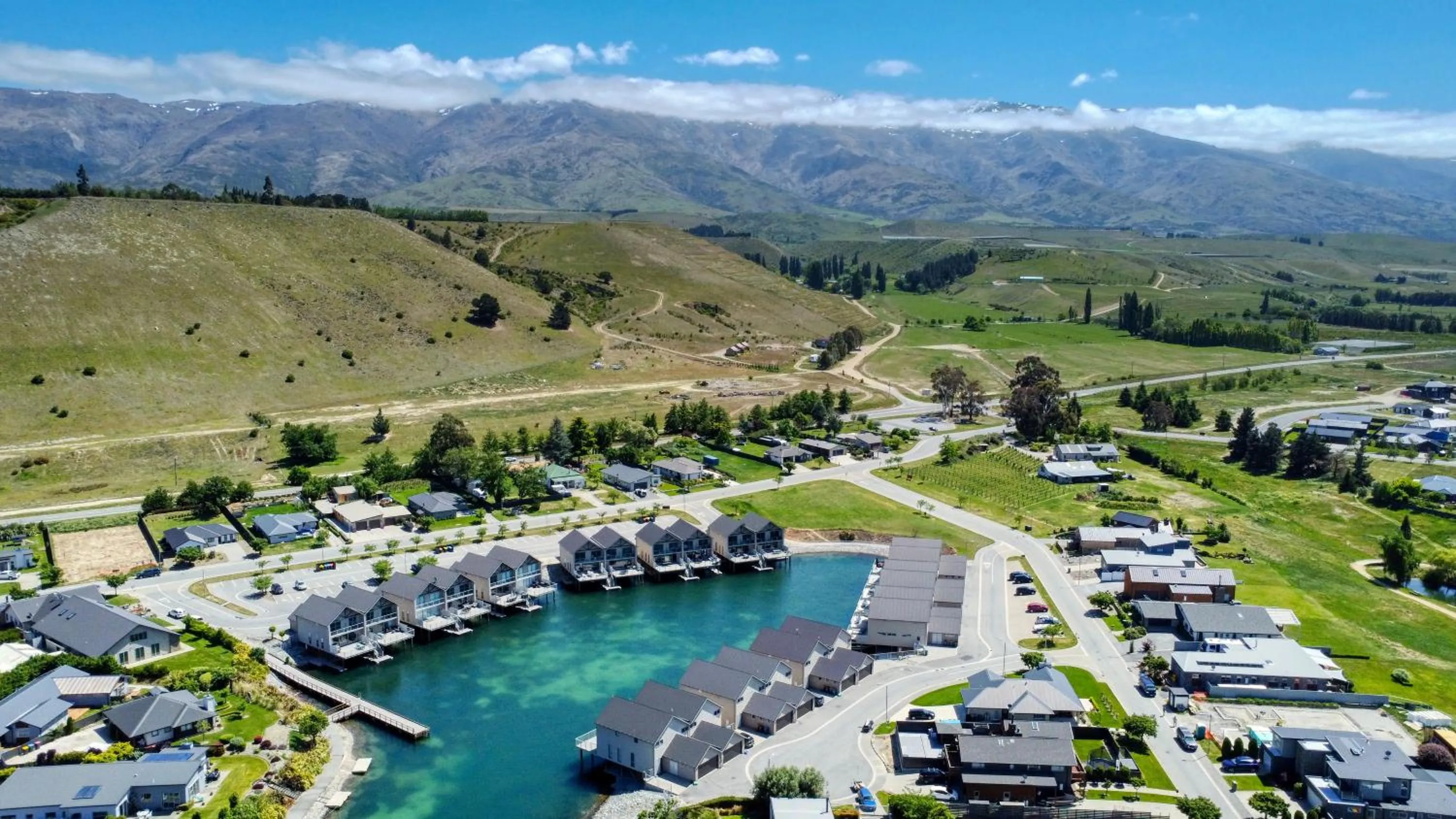 Bird's eye view in Marsden Lake Resort Central Otago