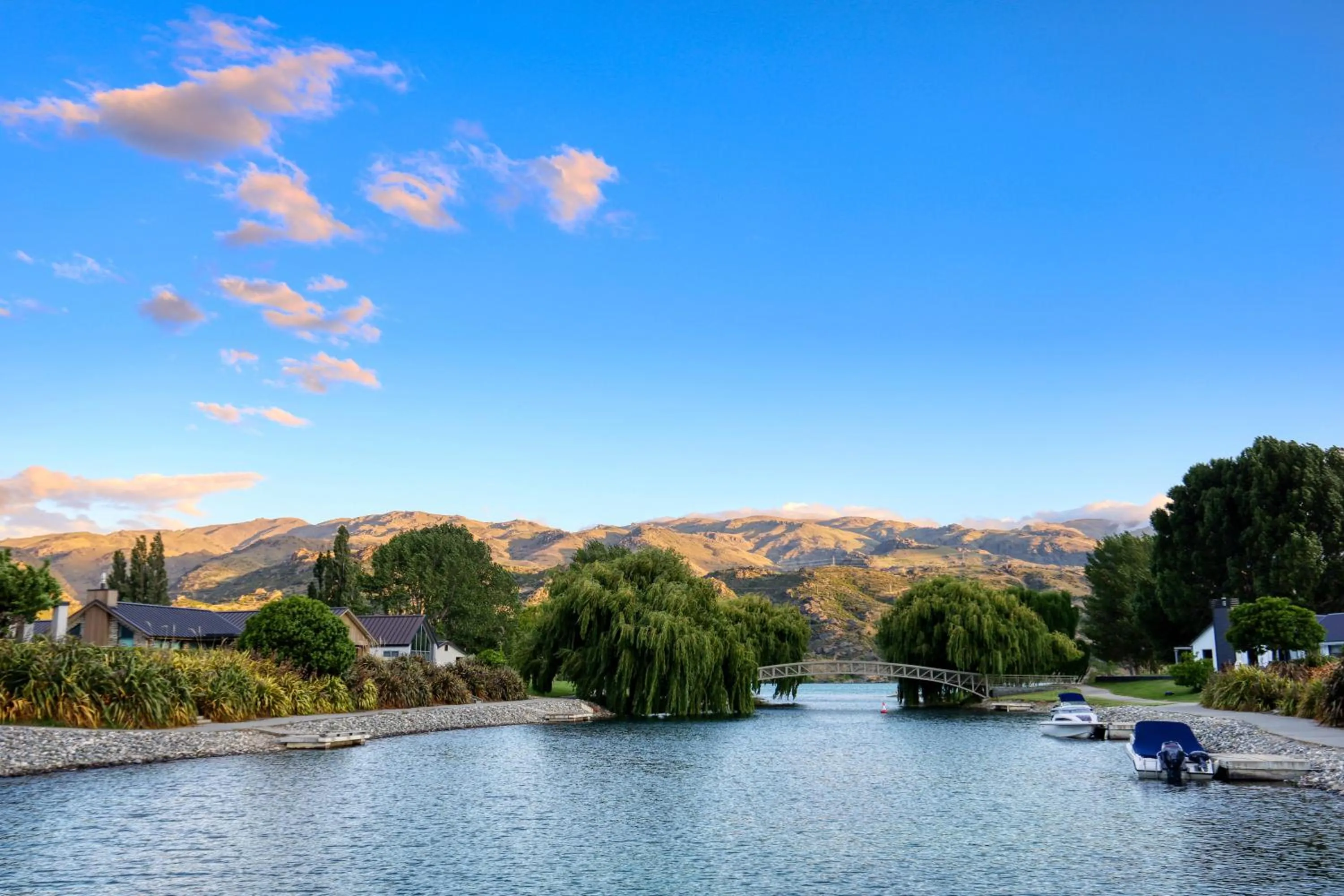 Natural landscape in Marsden Lake Resort Central Otago