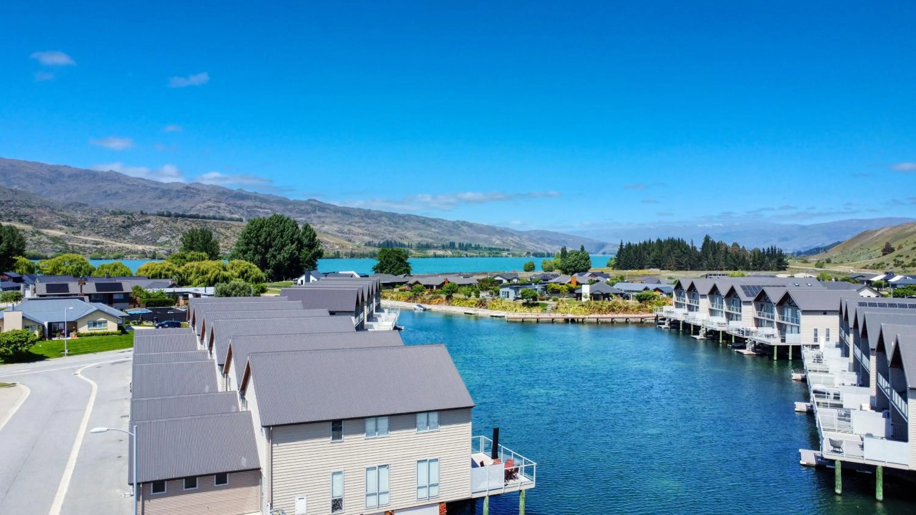 Bird's eye view in Marsden Lake Resort Central Otago