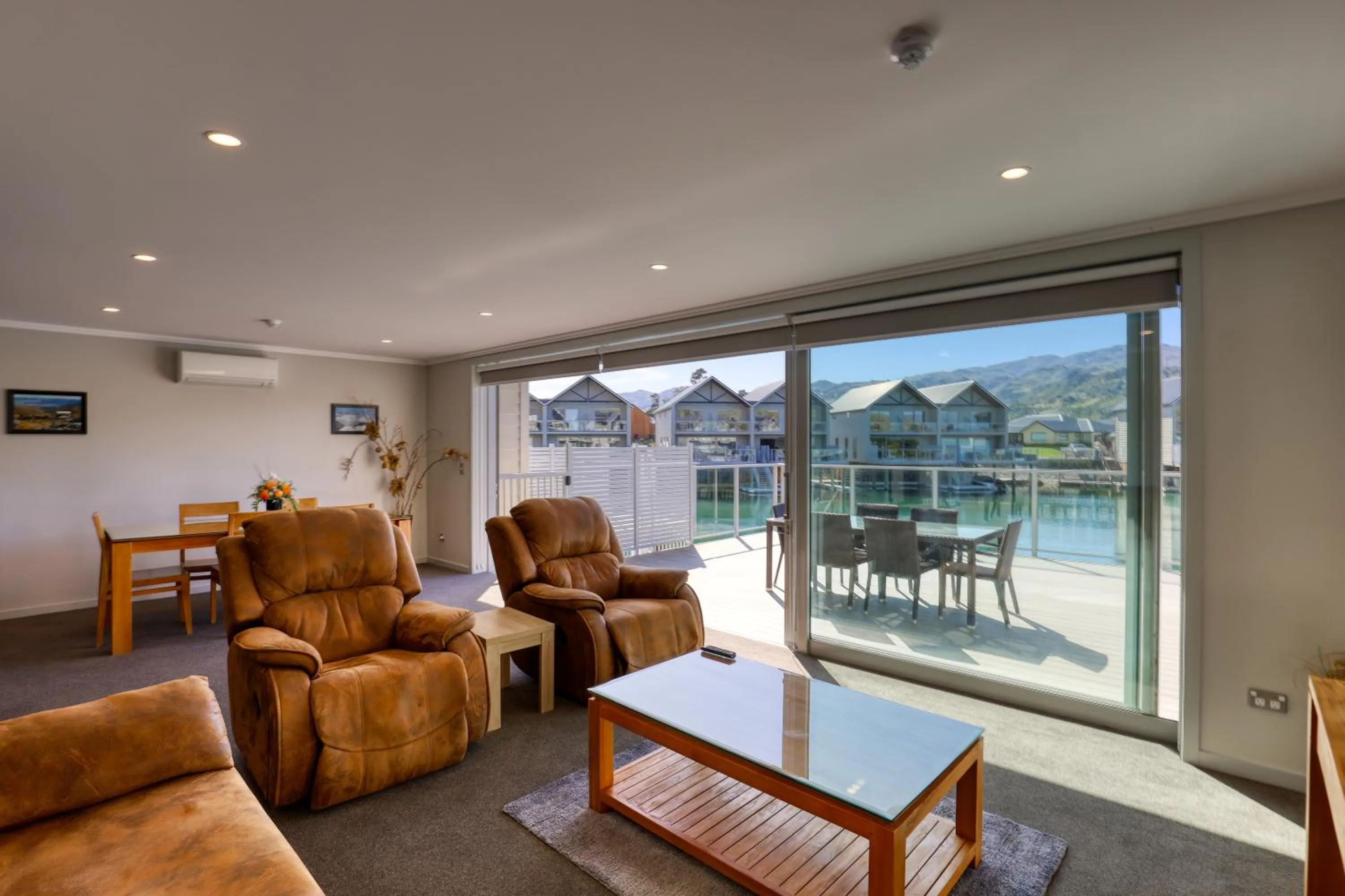 Living room in Marsden Lake Resort Central Otago