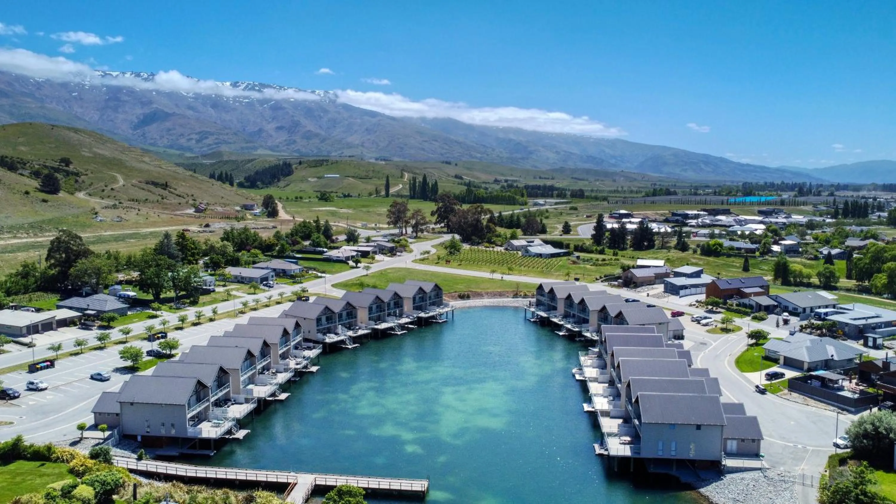 Bird's eye view in Marsden Lake Resort Central Otago