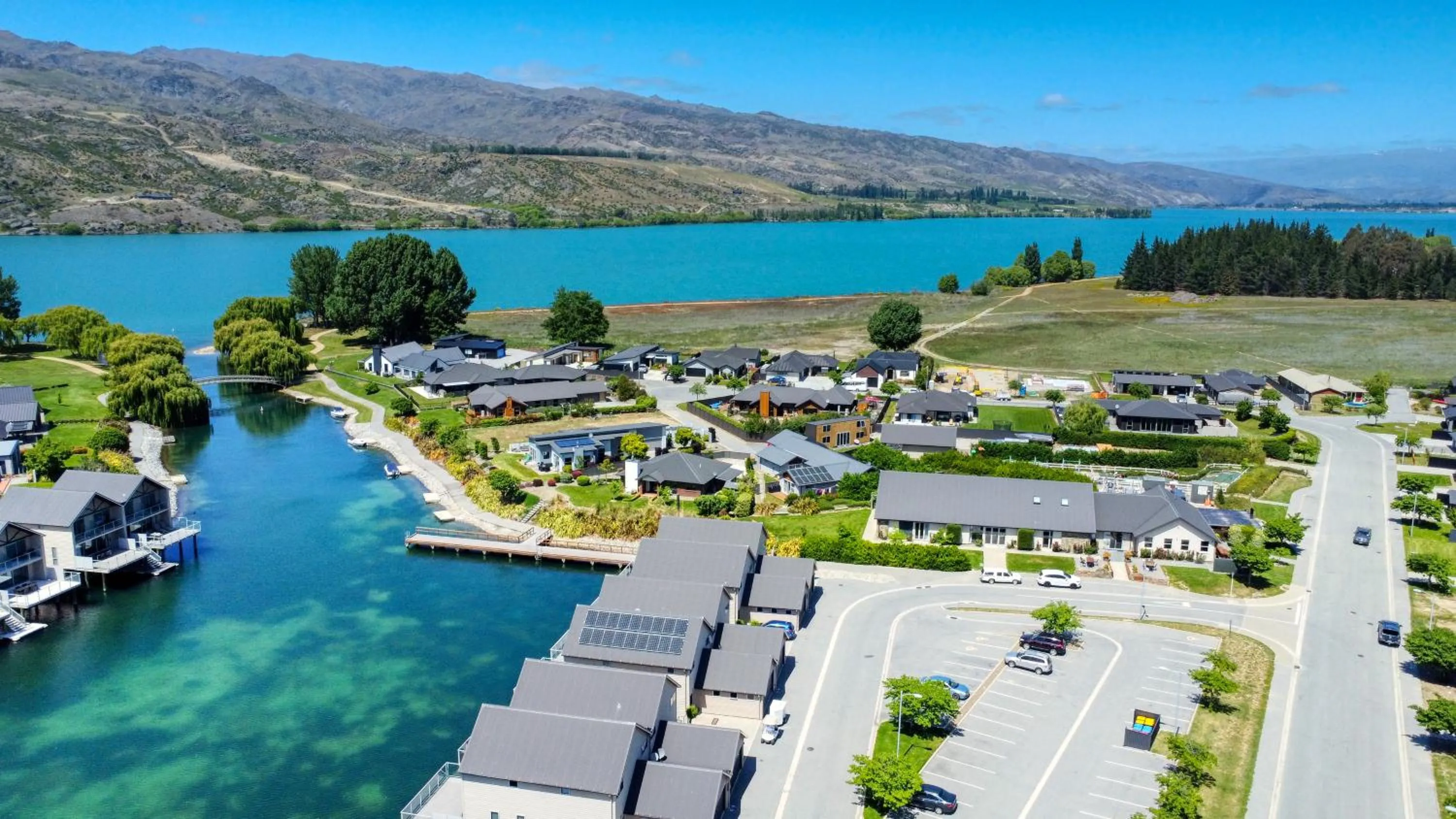 Bird's eye view in Marsden Lake Resort Central Otago